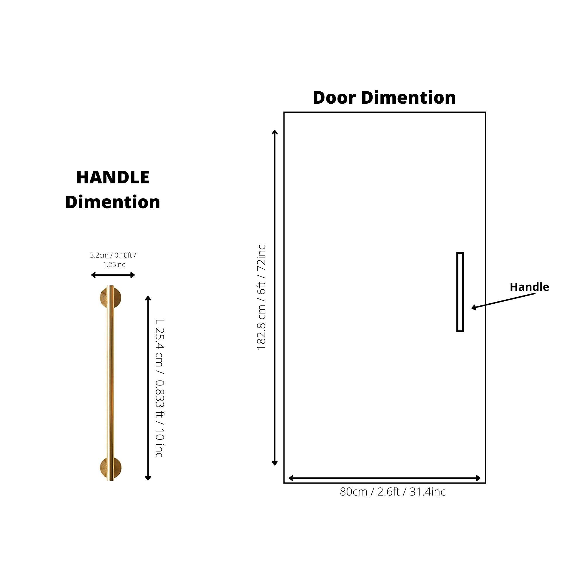 B‑0073 Holistic solid brass pull handle in brushed gold finish, available in 254 mm & 510 mm lengths, perfect for wardrobes, doors, cabinets, and bathrooms by Mantara.