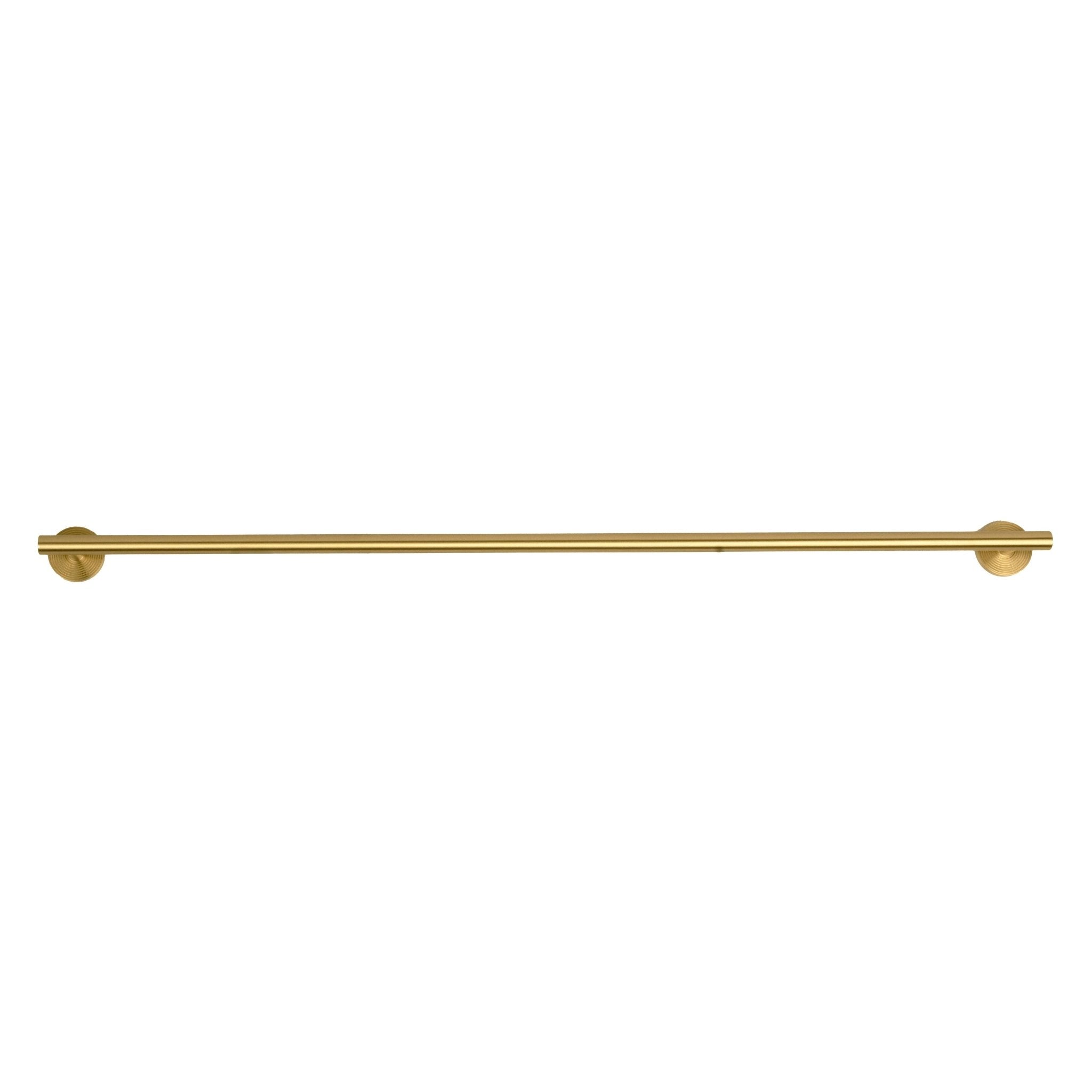 B‑0073 Holistic solid brass pull handle in brushed gold finish, available in 254 mm & 510 mm lengths, perfect for wardrobes, doors, cabinets, and bathrooms by Mantara.
