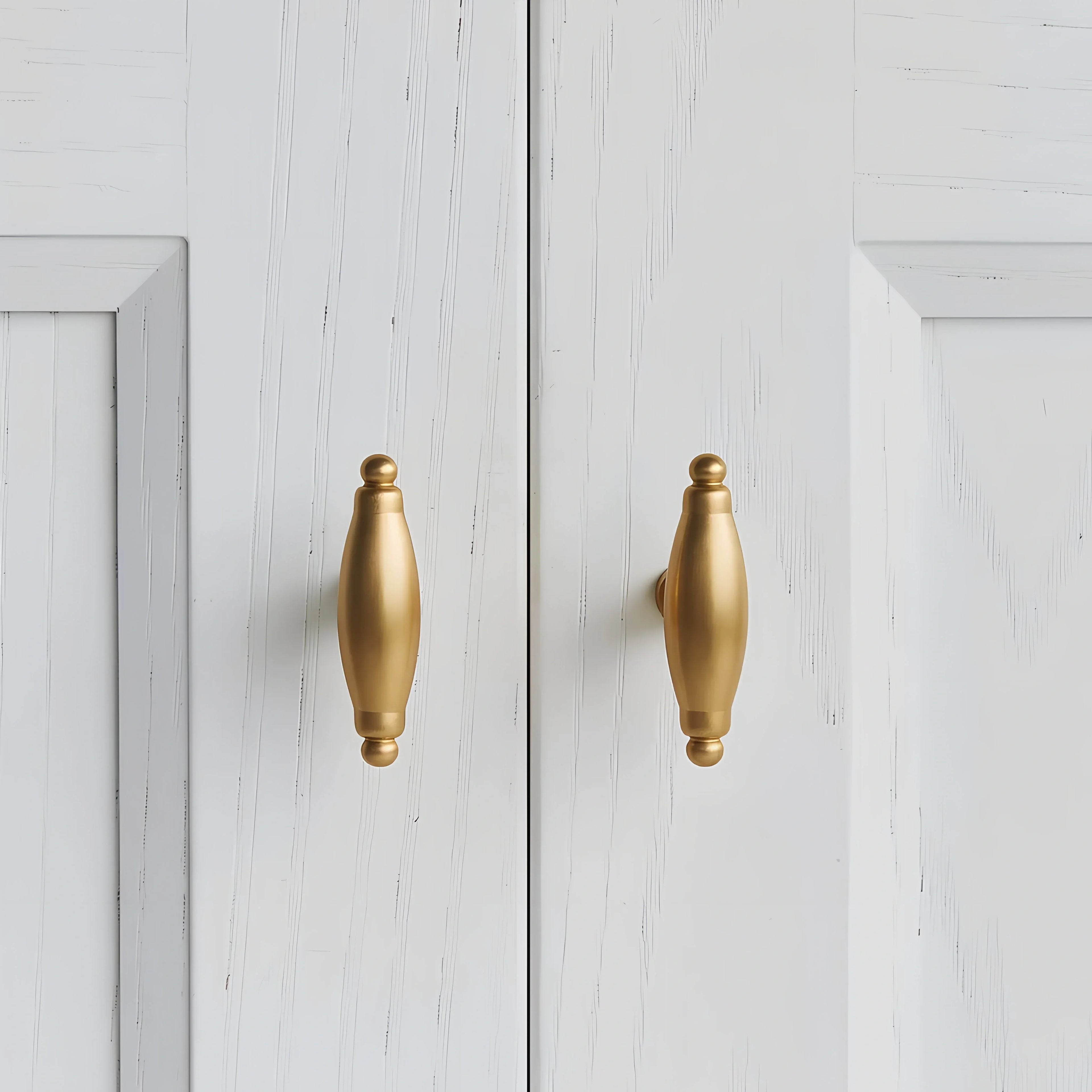 Door handle solid brass gold finish by Mantara, model temple handle B-0123, gold handle for pooja doors.
