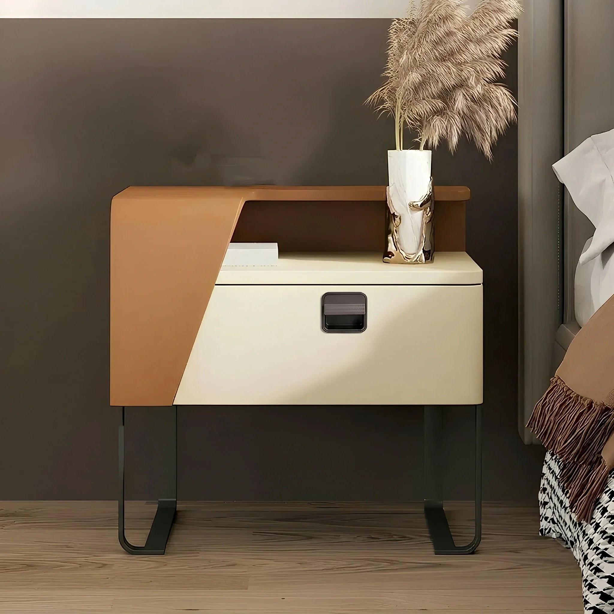Modern zinc alloy black, grey, gold handle in brushed gold by Mantara, model Z-0015, cabinet handle, drawer pull, zinc alloy handle.