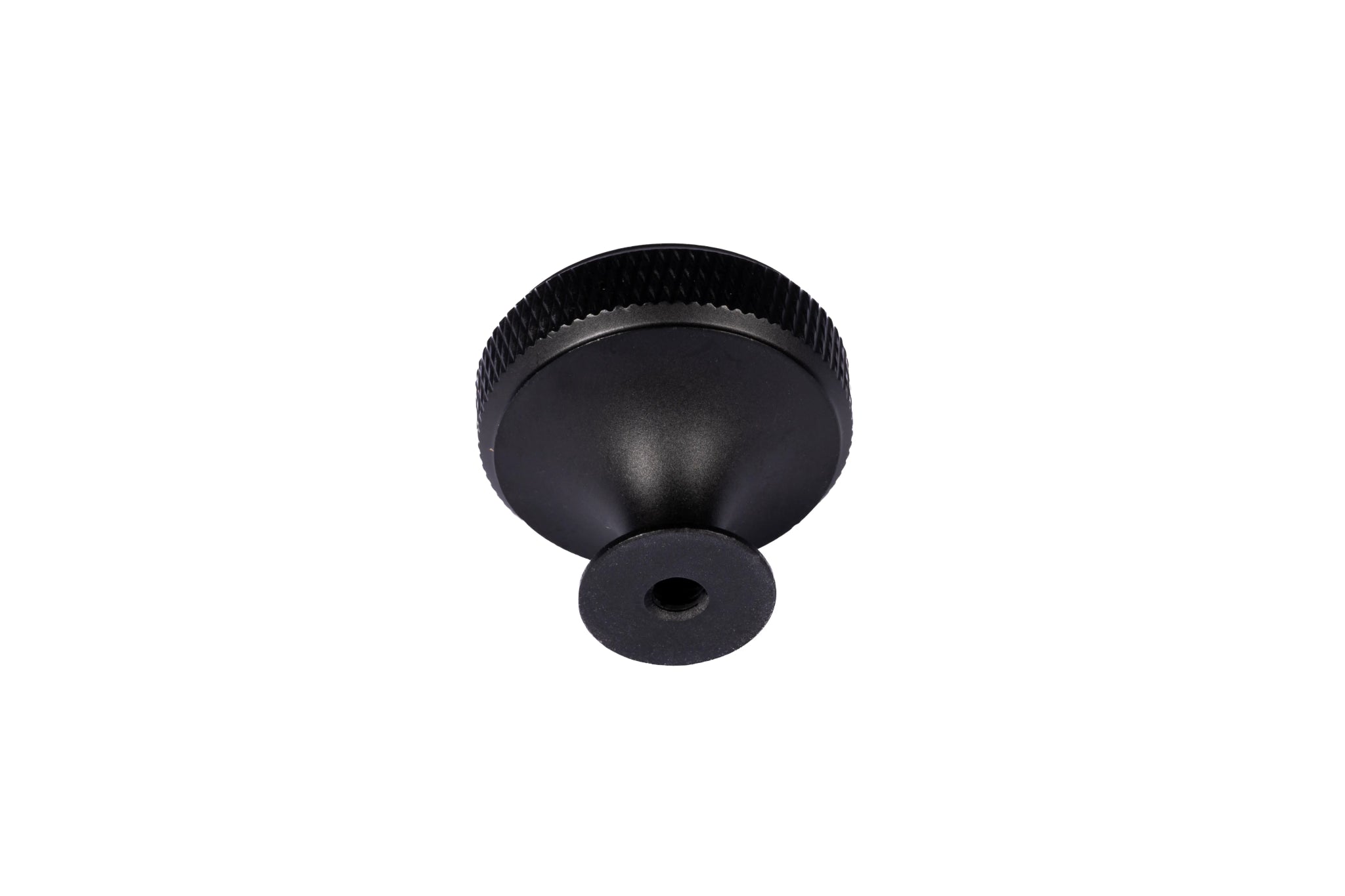 Inez knob AL-0013, black aluminum, L30mm, brushed finish, for kitchen drawers & dressers by Mantara