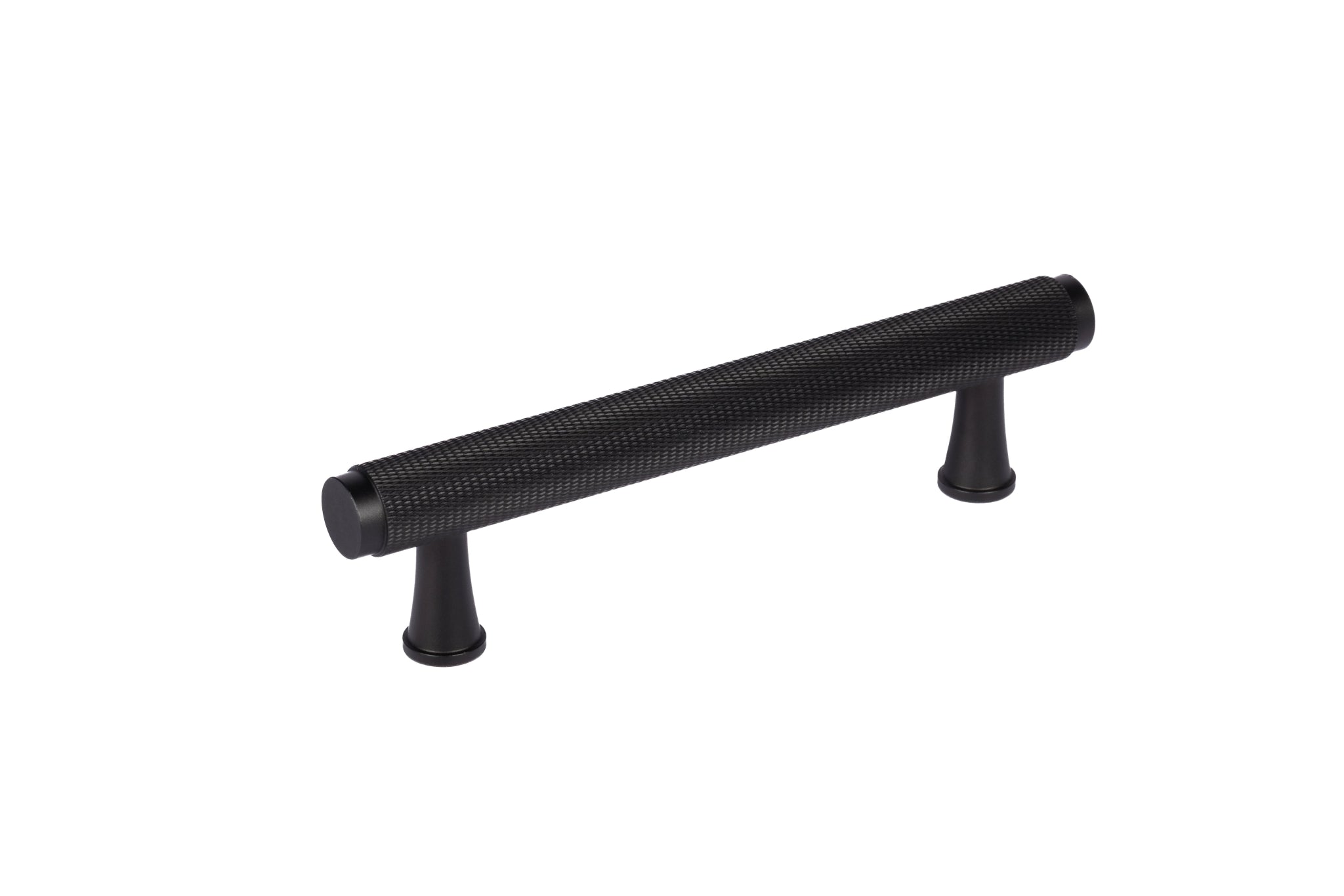 Inez handle AL-0013, black aluminum, L133mm CC96mm, brushed finish, for wardrobes & cabinets by Mantara