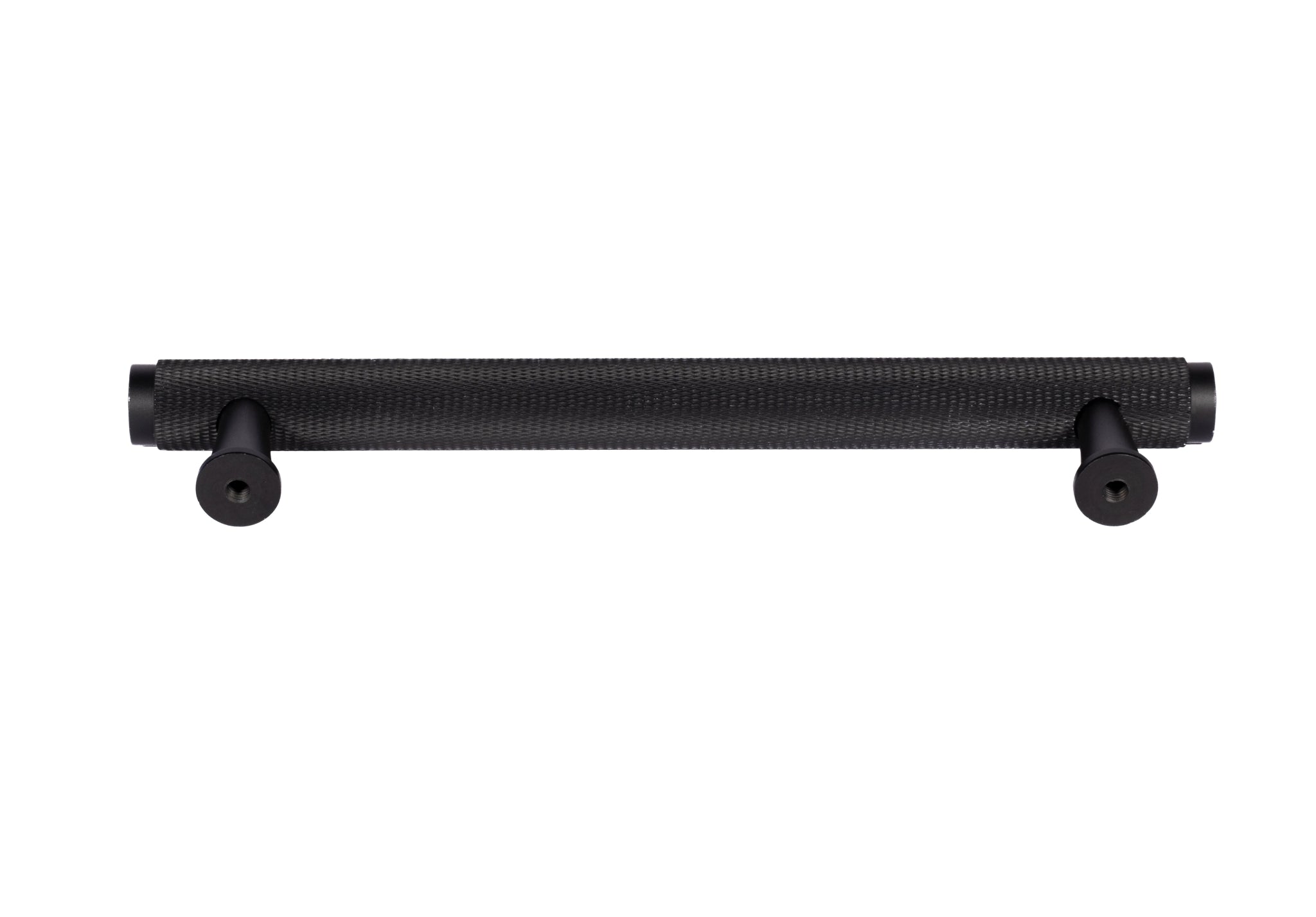 Inez handle AL-0013, black aluminum, L165mm CC128mm, brushed finish, for kitchen drawers & cupboards by Mantara