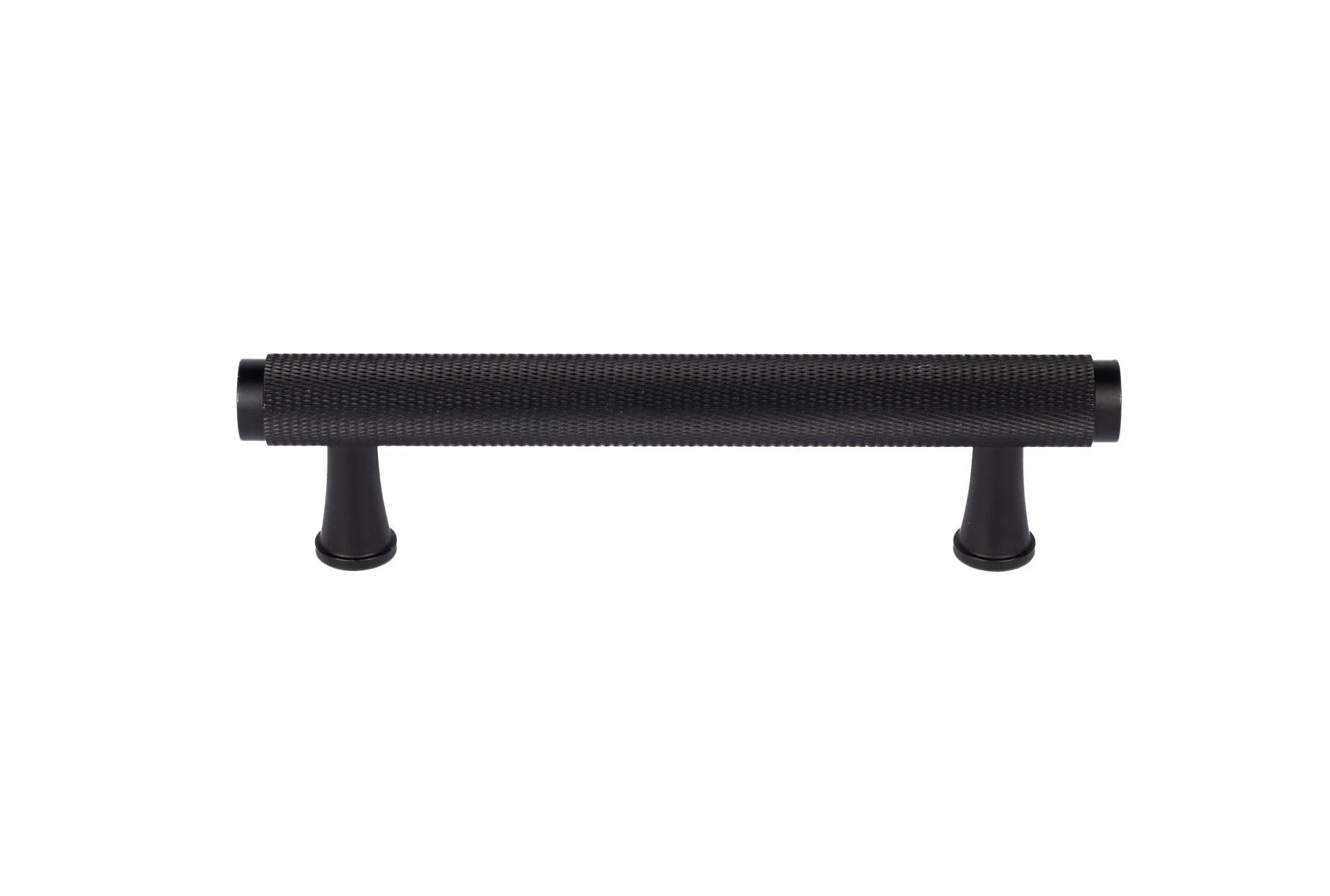 The Mantara AL-0013 Inez Handle is a modern black aluminum handle with a brushed finish, perfect for kitchens, drawers, and cabinets.