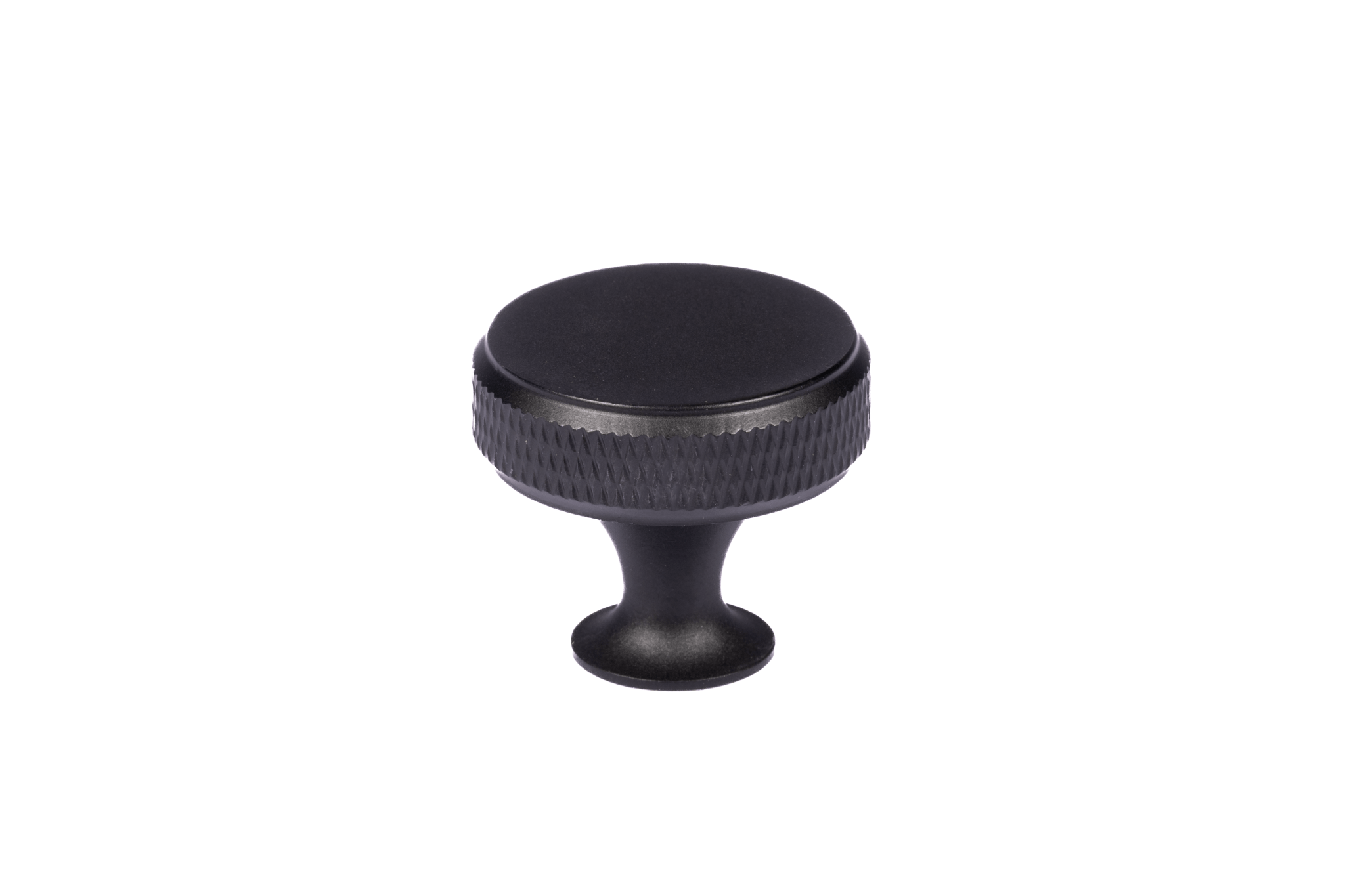 Inez knob AL-0013, black aluminum, L30mm, brushed finish, for kitchen drawers & dressers by Mantara