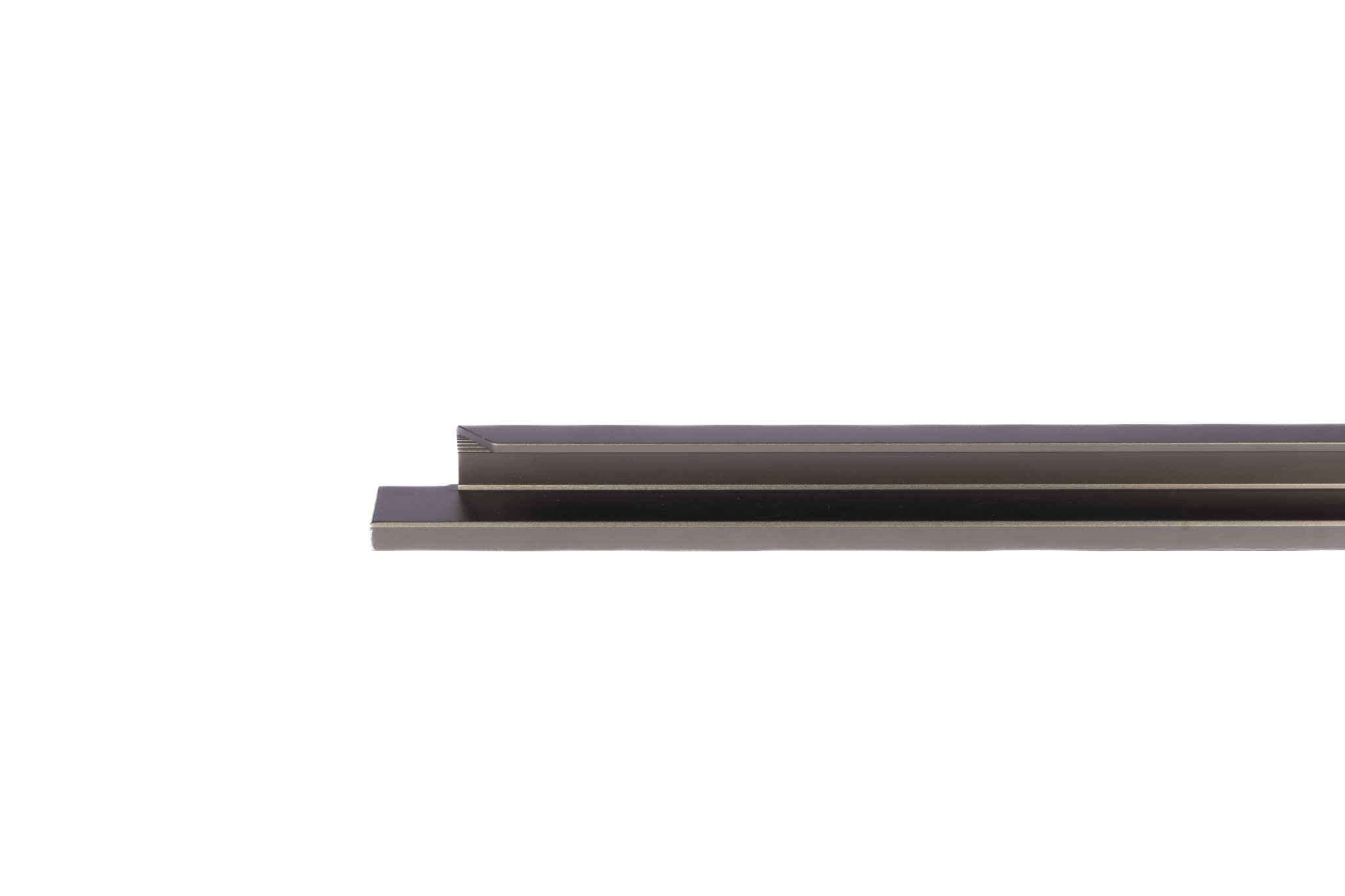 Isla handle AL-0008, grey aluminum, L1100mm CC500mm, brushed finish, for wardrobes & kitchen drawers by Mantara