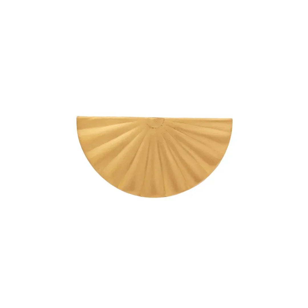 The Mantara B-0029 Kanti Knob is a modern brass handle in gold brushed finish, perfect for doors, drawers, and cabinets.