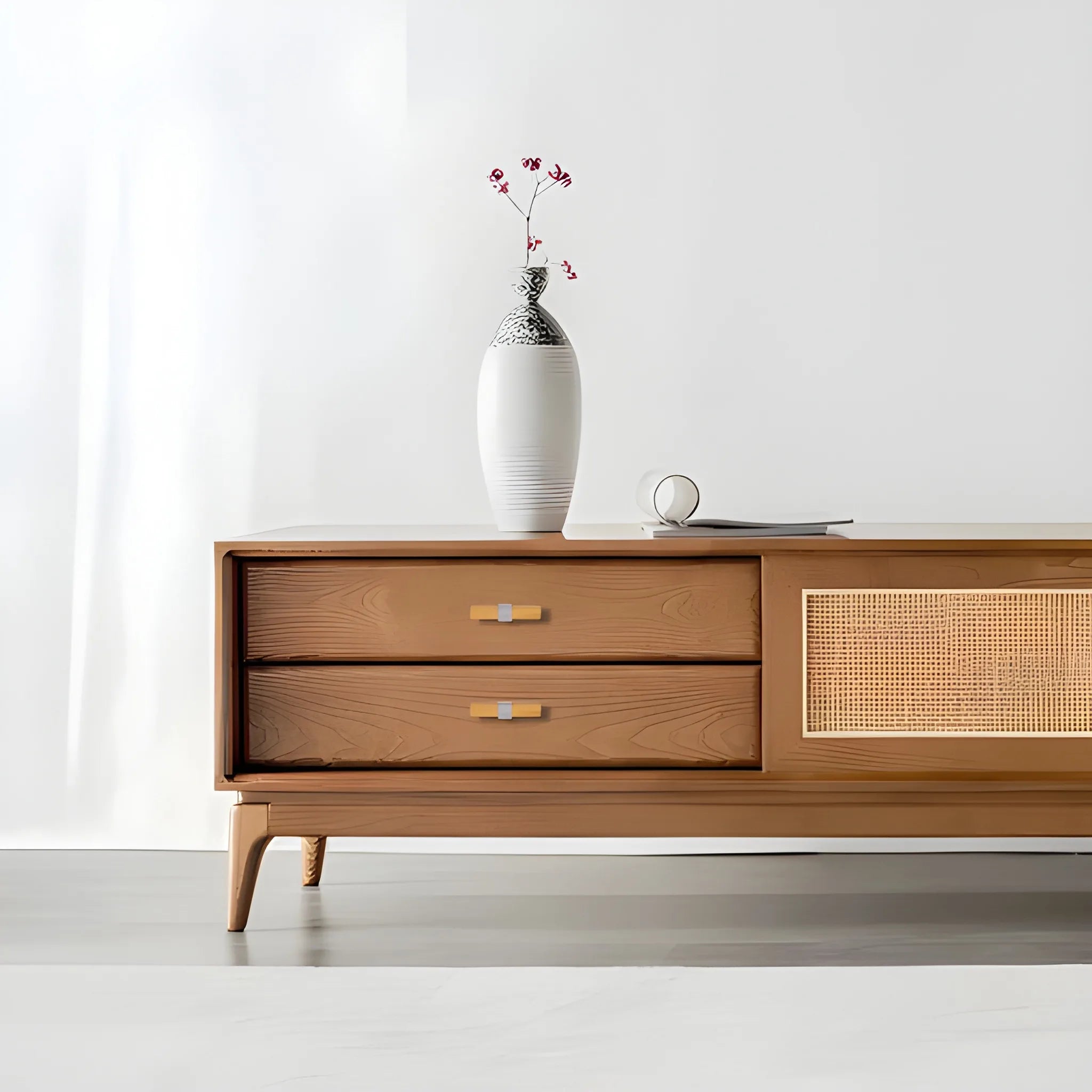 Mantara Lorien Handle W-0028 is a modern zinc and beech wood Tbar in Silver ideal for kitchen and dresser drawers.