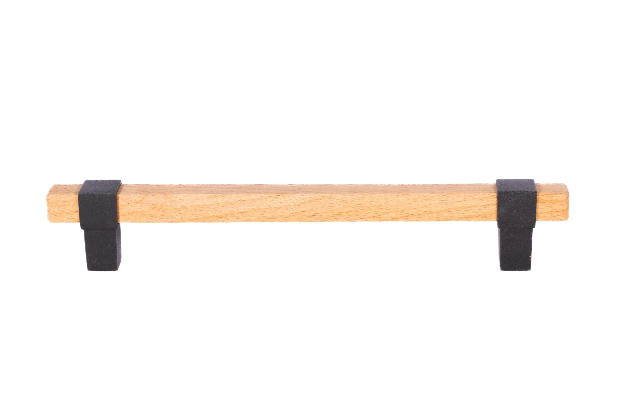 Mantara Lorien Handle W-0028 is a modern zinc and beech wood handle in black ideal for kitchen and dresser drawers.