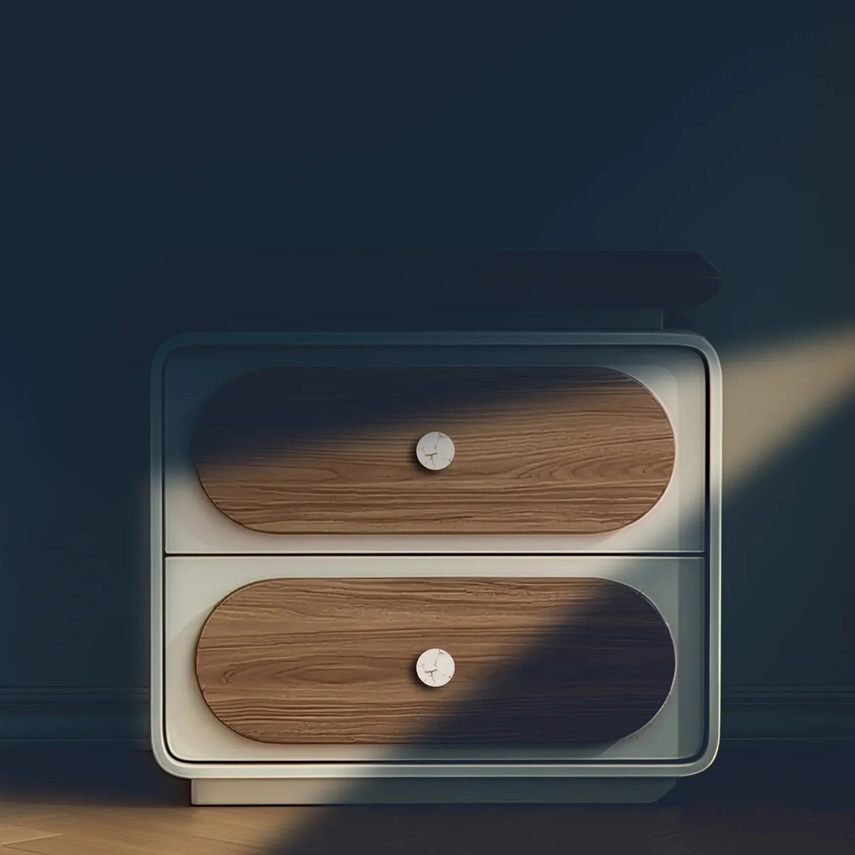 The Mantara C-0019 Lucienne Knob is a modern crystal knob in white turquoise, perfect for drawers and cabinets.