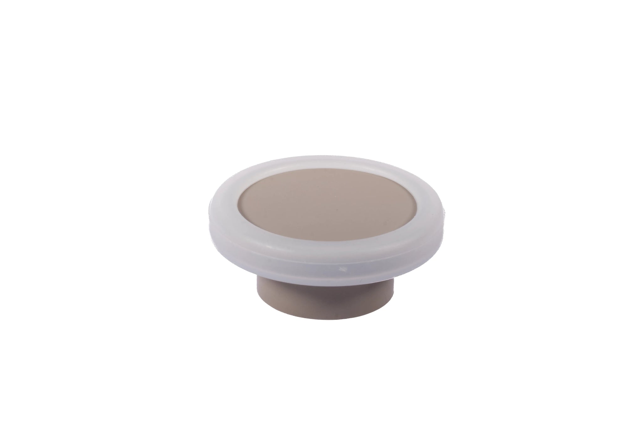 Mallow Knob S-0001 in grey silicone, brushed finish, 51mm size, for drawers by Mantara.
