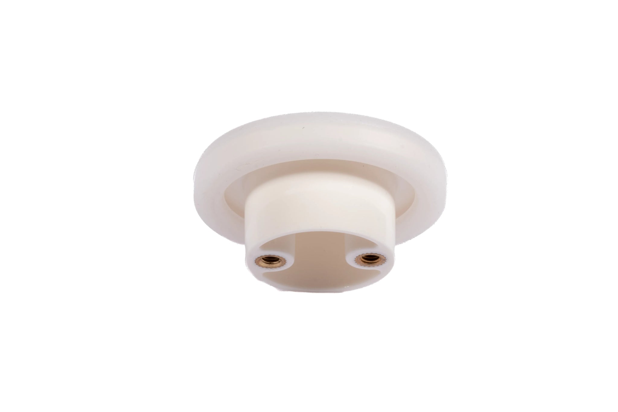 Mallow Knob S-0001 in white silicone, brushed finish, 51mm size, for drawers by Mantara.