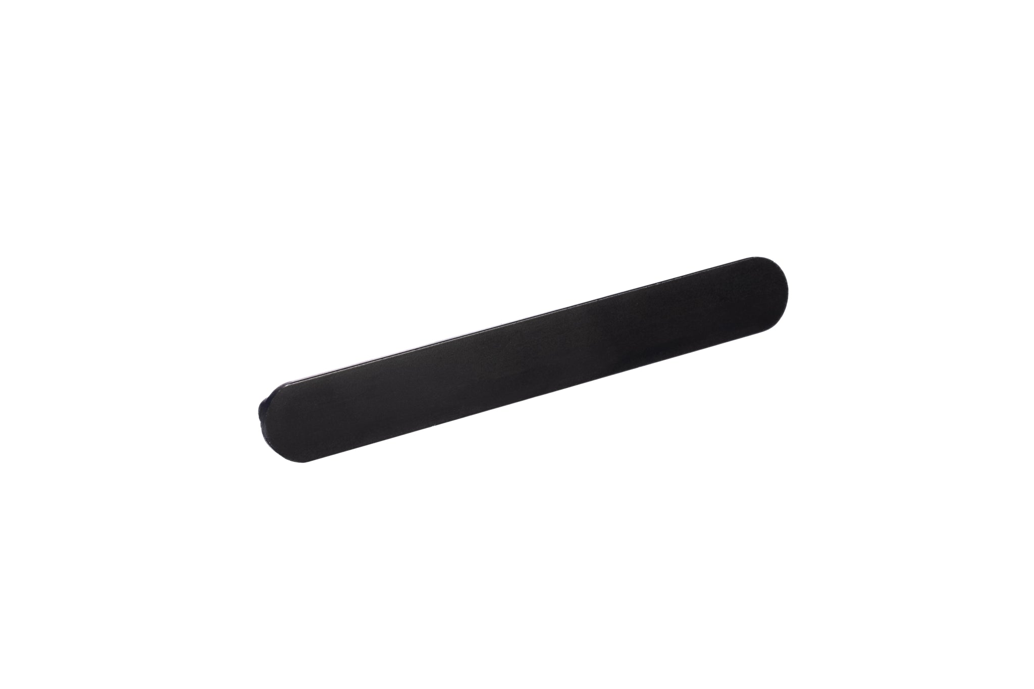 A minimalist drawer handle, Adele in aluminum with brushed brass bar and matte black mounts, model AL-0021 by Mantara.
