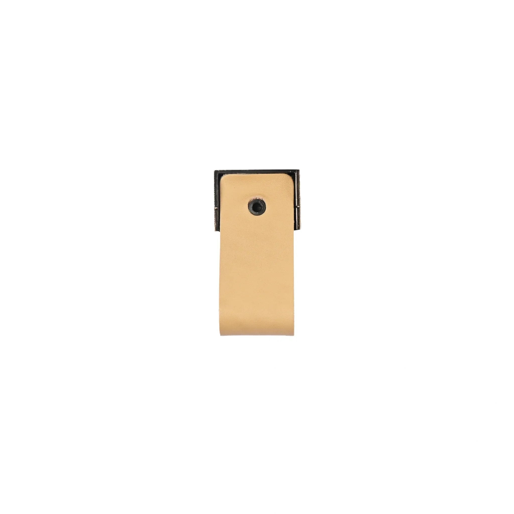 The Mantara L-0015 is a modern crystal handle in beige, ideal for kitchen drawers and dressers.