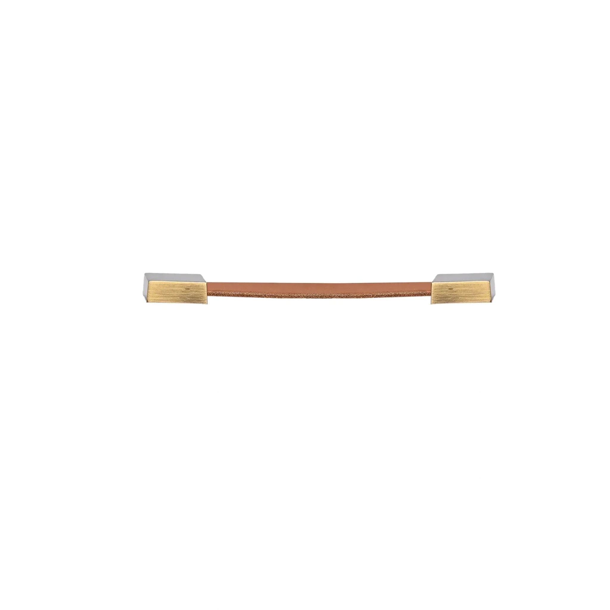 The Mantara L-0015 is a modern crystal handle in brown, ideal for kitchen drawers and dressers.