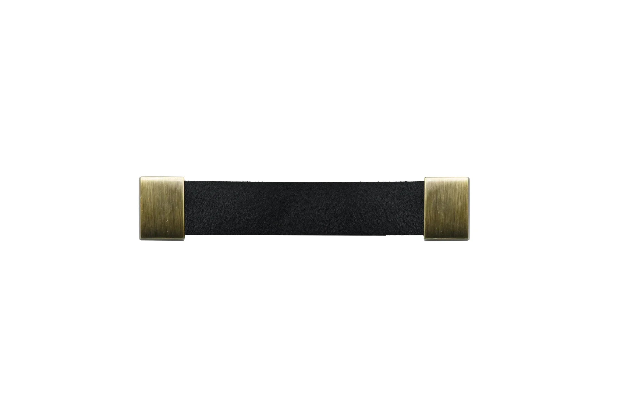 The Mantara L-0015 is a modern crystal handle in black, ideal for kitchen drawers and dressers.