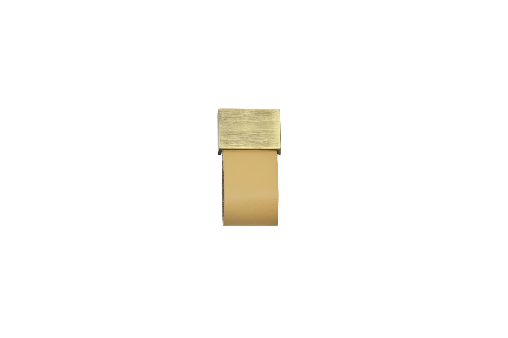 The Mantara L-0015 is a modern crystal handle in beige, ideal for kitchen drawers and dressers.