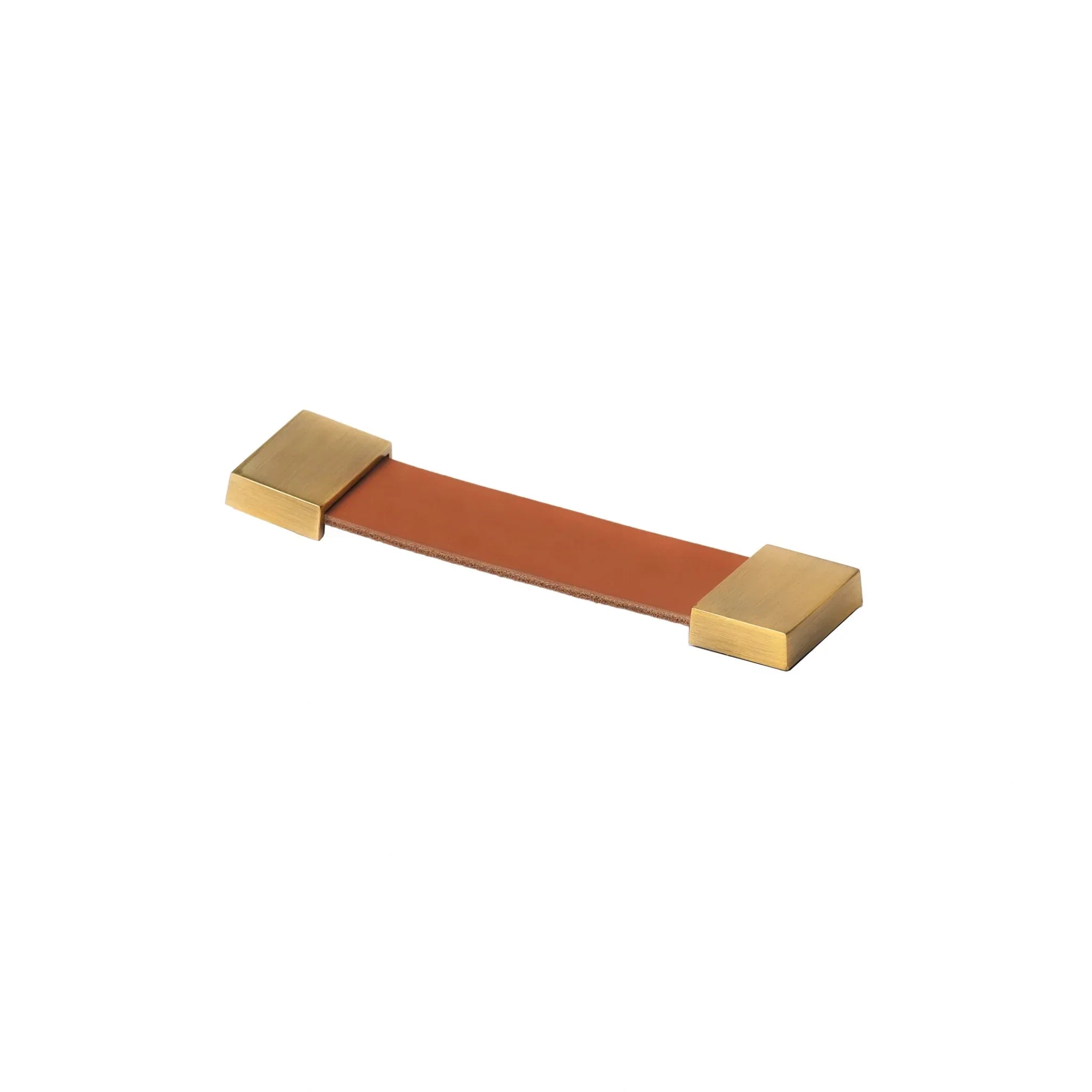 The Mantara L-0015 is a modern crystal handle in brown, ideal for kitchen drawers and dressers.