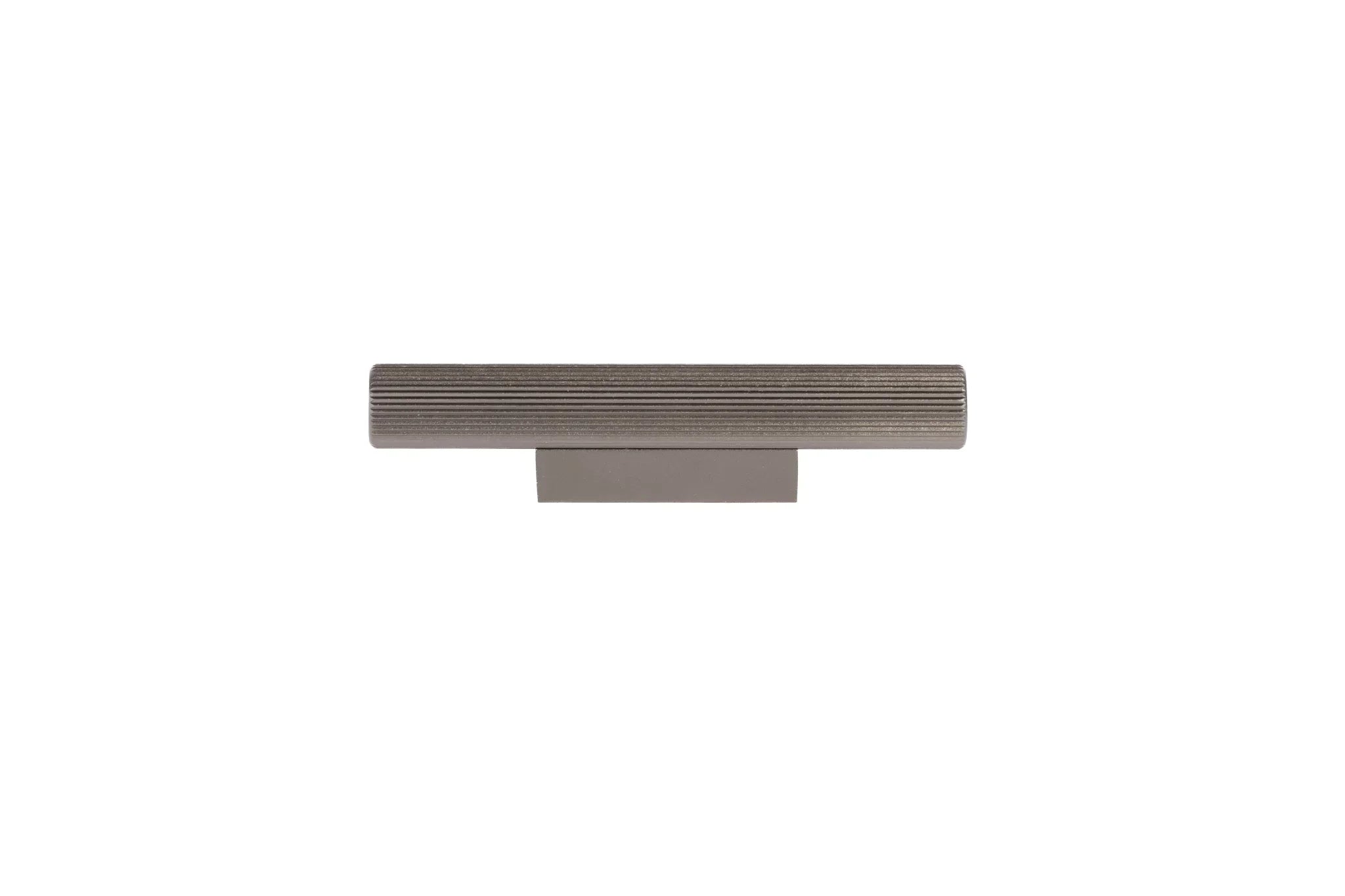 The Mantara AL-0012 Mara Handle is a modern aluminum handle in grey with a brushed finish, ideal for kitchens and drawers.