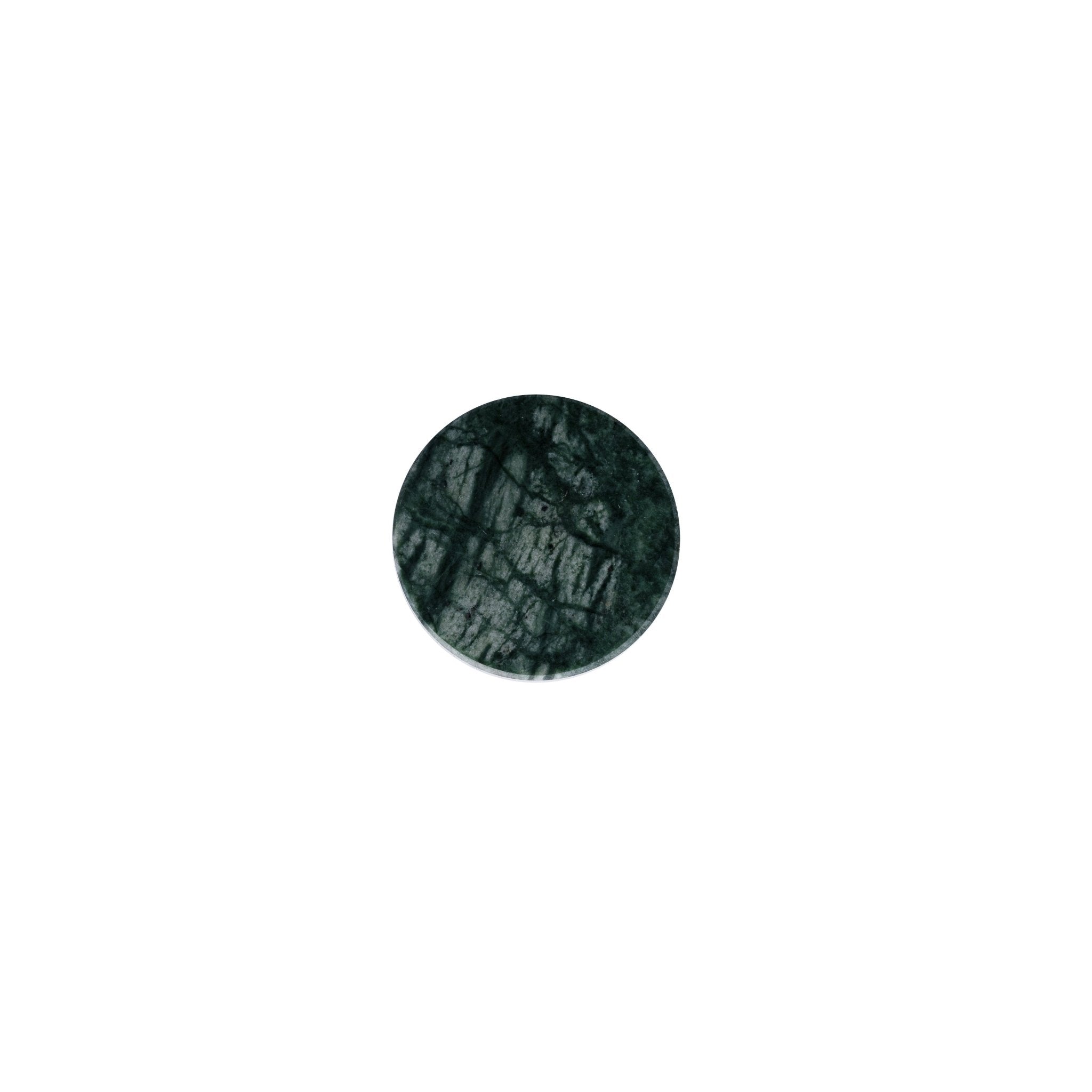 Marbella Knob M-0011 in Green marble & brass, polished finish, 31mm, for modern kitchen cabinets by Mantara