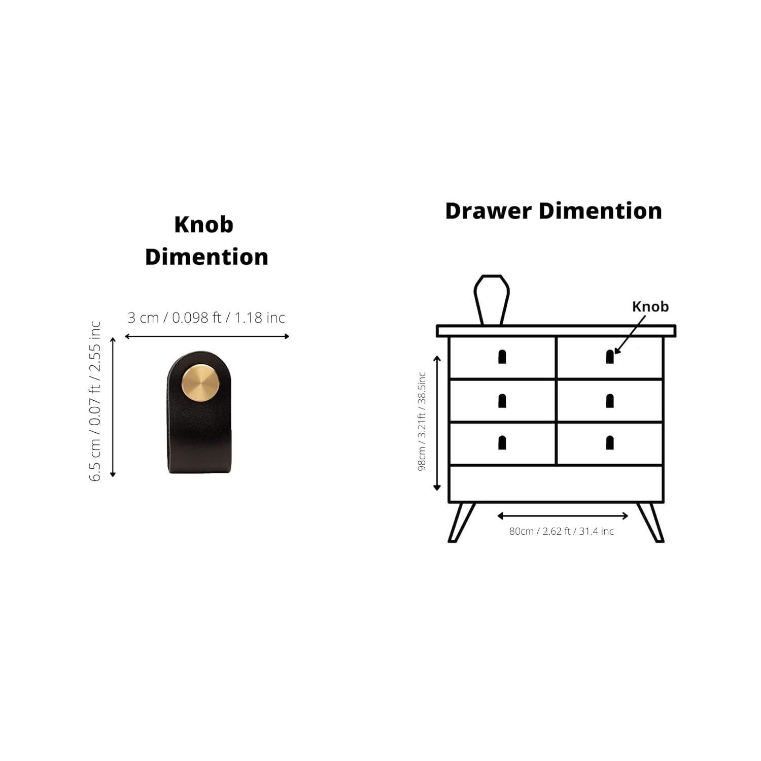 The Mantara L-0001 Maverick Pull Knob is a Nordic leather and brass knob in black, ideal for kitchens and furniture.