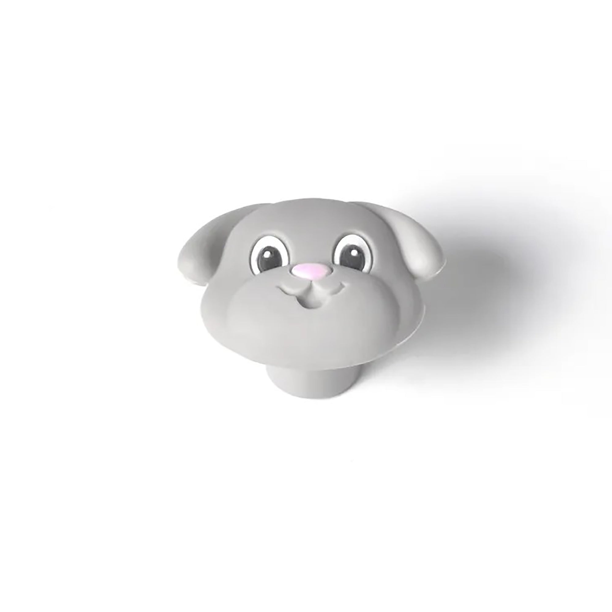 Max Knob S-0002 in grey silicone and zinc alloy, brushed finish, 51mm size, for drawers by Mantara.