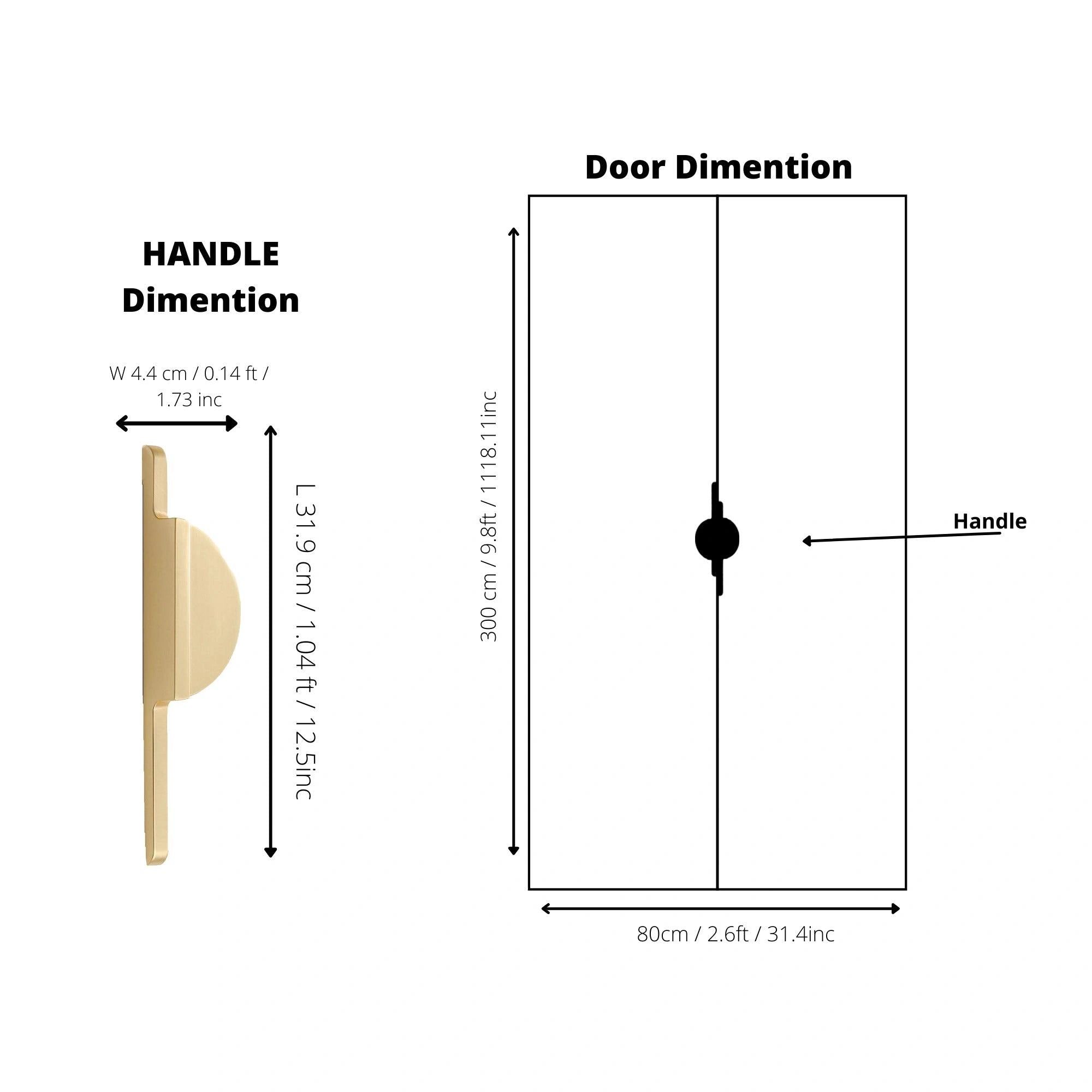 Mantara Moonshine Handle Z-0007 is a modern zinc handle in matte gold, ideal for wardrobes, doors, and drawers.