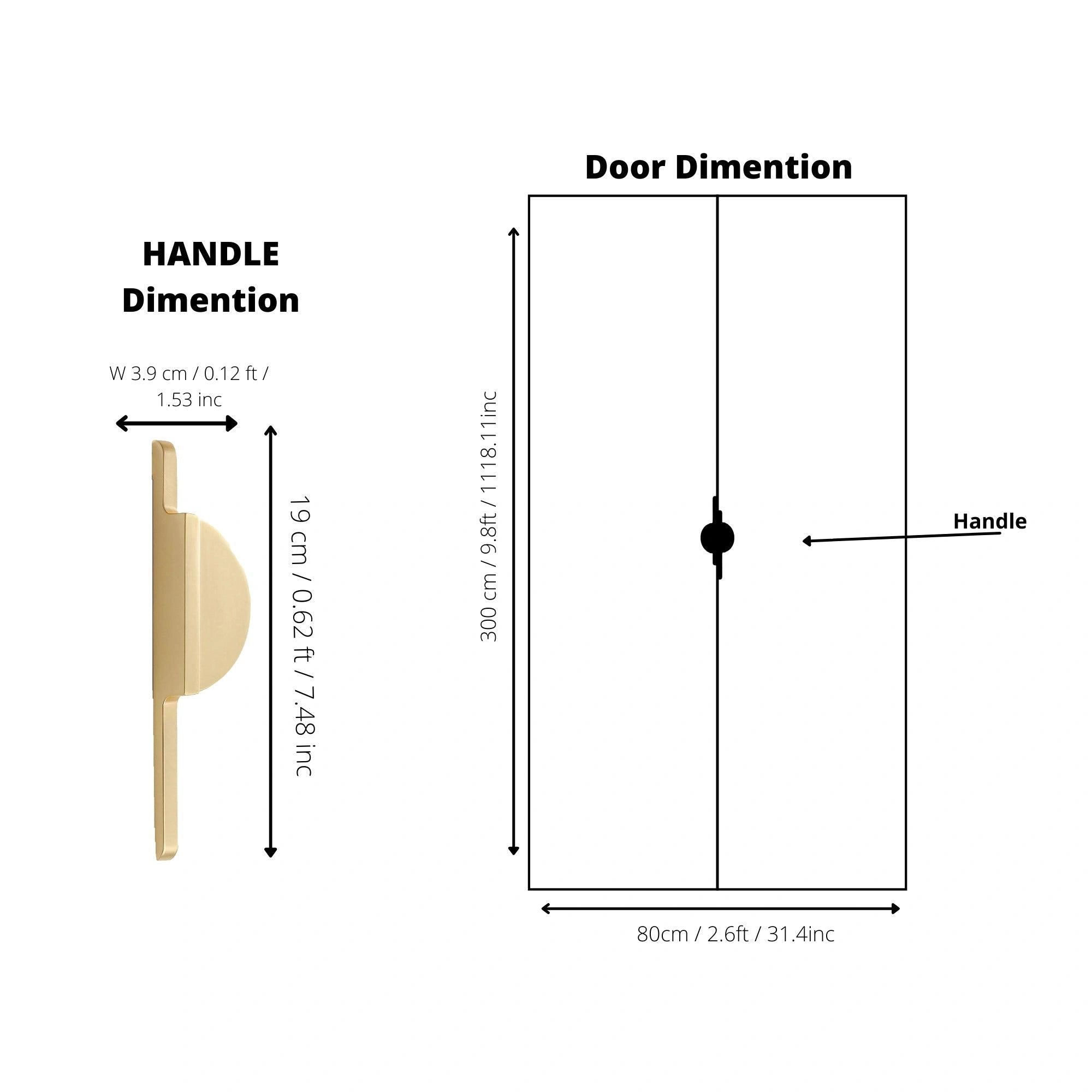 Mantara Moonshine Handle Z-0007 is a modern zinc handle in matte gold, ideal for wardrobes, doors, and drawers.