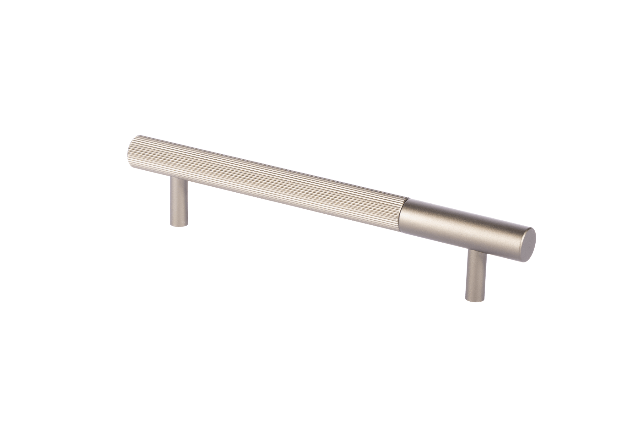 Neera handle AL-0011, grey aluminum, L168mm CC128mm, brushed finish, for wardrobes & dressers by Mantara