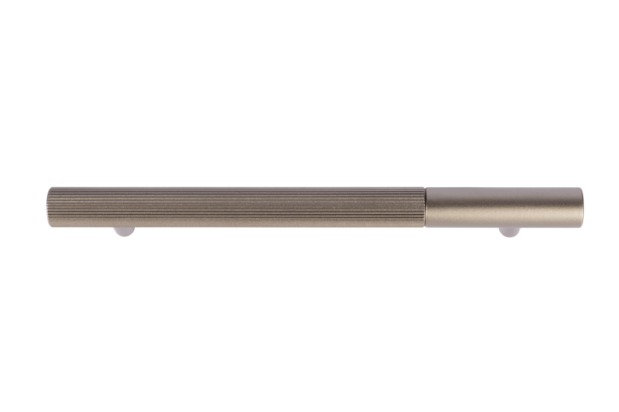 Neera handle AL-0011, grey aluminum, L168mm CC128mm, brushed finish, for wardrobes & dressers by Mantara