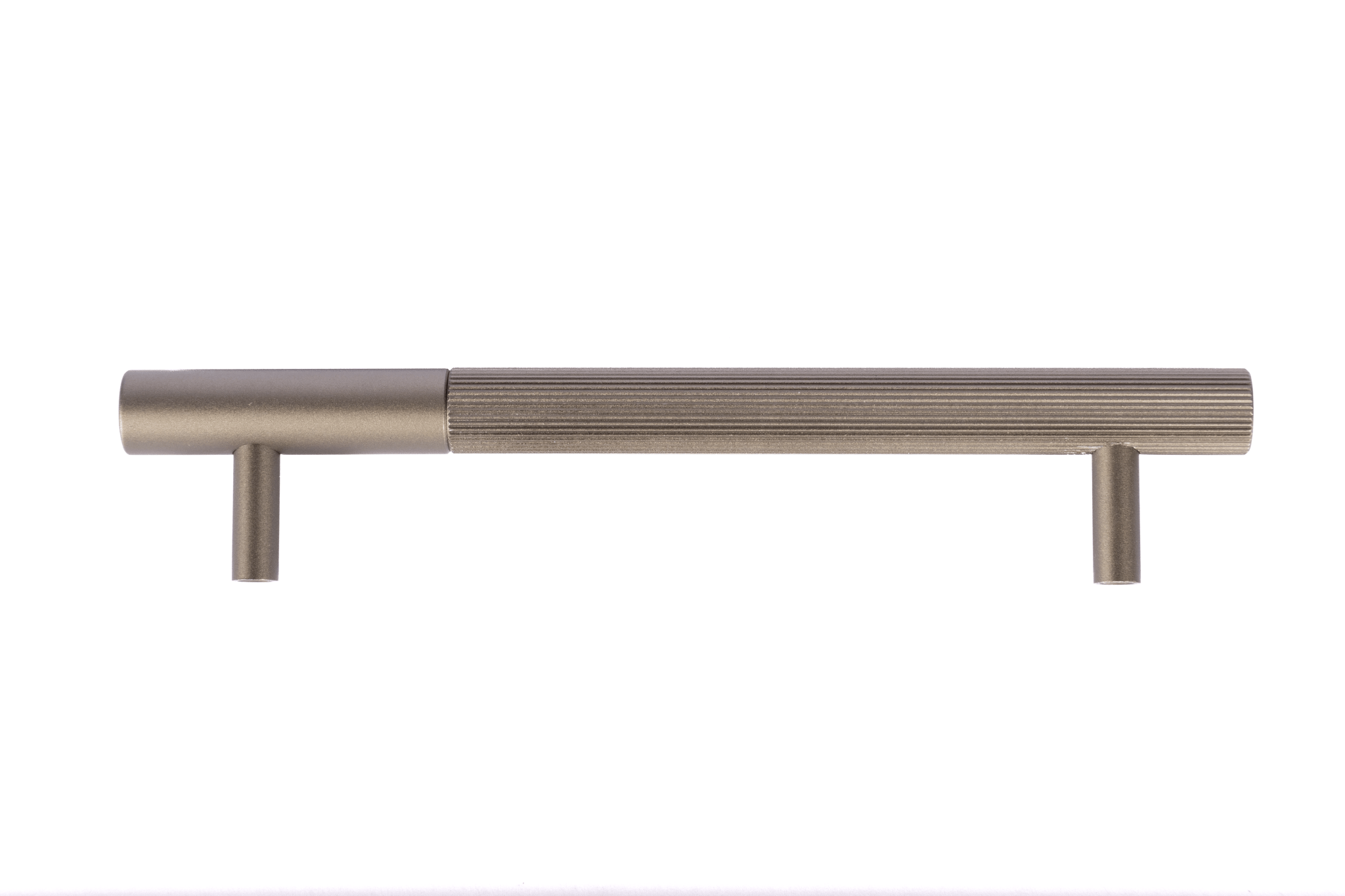Neera handle AL-0011, grey aluminum, L168mm CC128mm, brushed finish, for wardrobes & dressers by Mantara