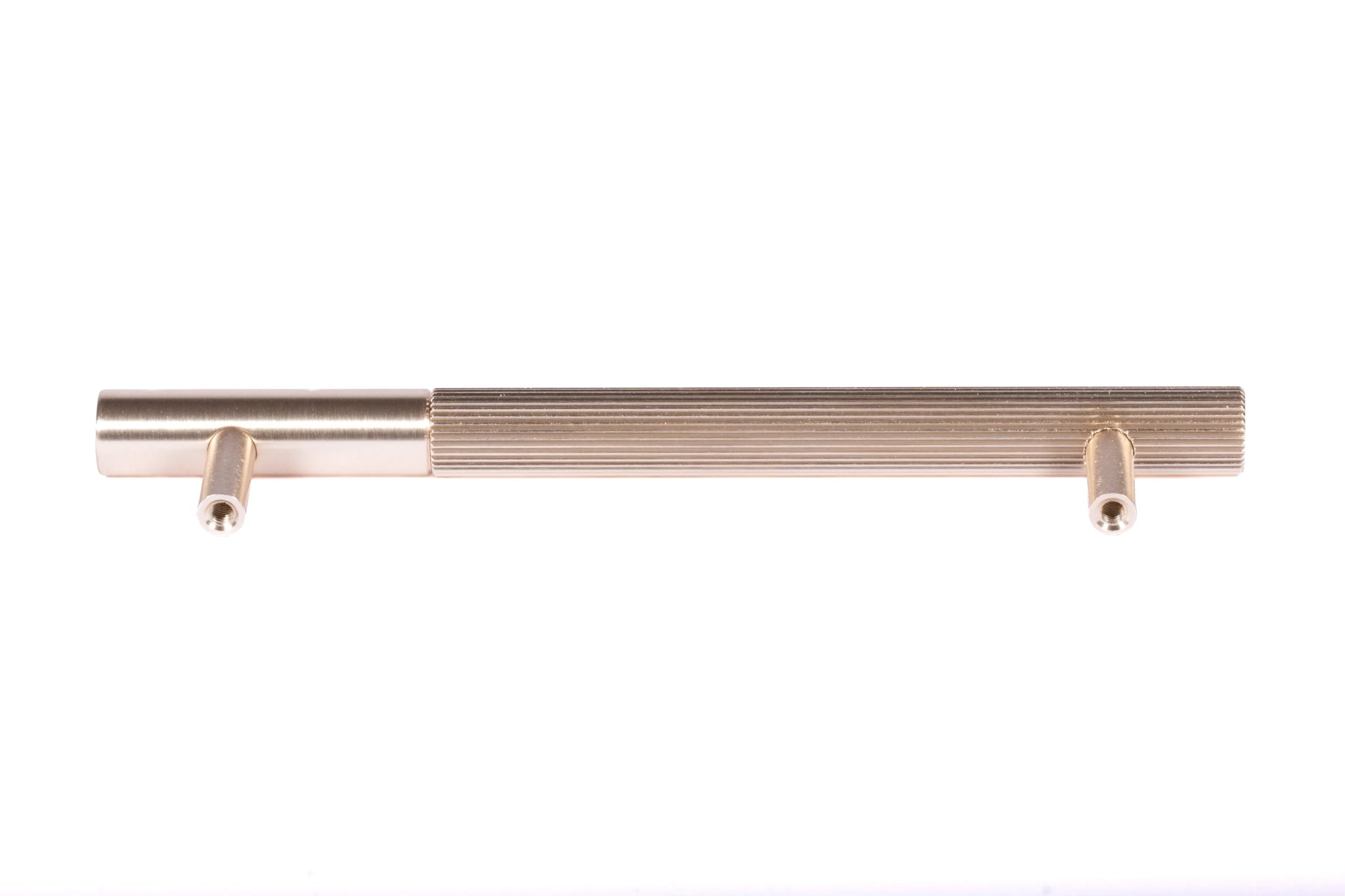 Neera handle AL-0011, gold aluminum, L168mm CC128mm, brushed finish, for kitchen drawers & cabinets by Mantara