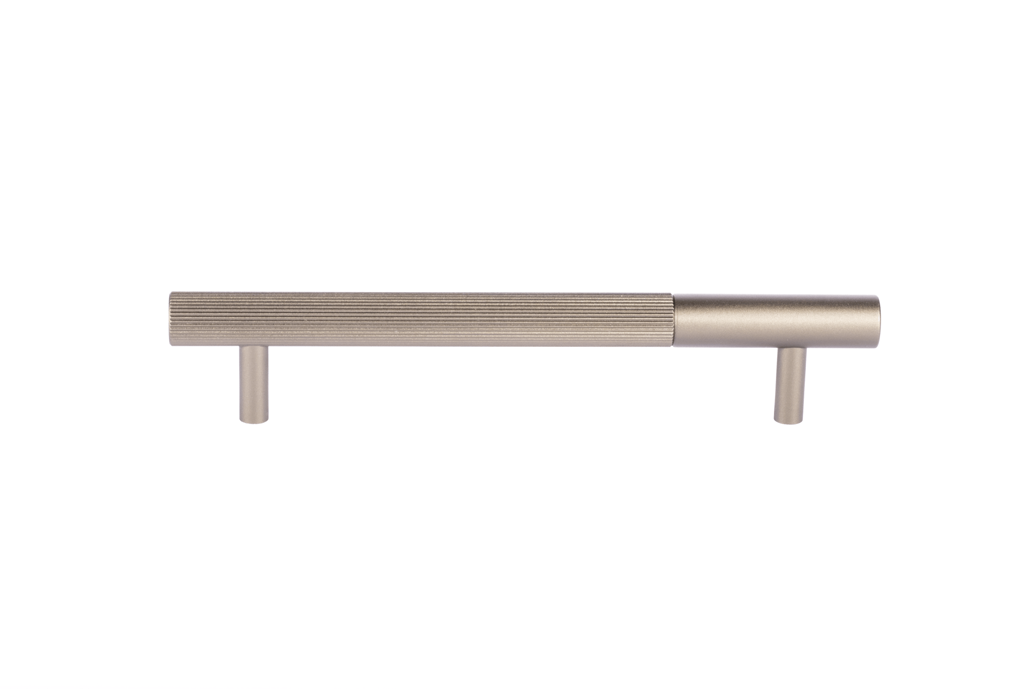 Neera handle AL-0011, grey aluminum, L168mm CC128mm, brushed finish, for wardrobes & dressers by Mantara