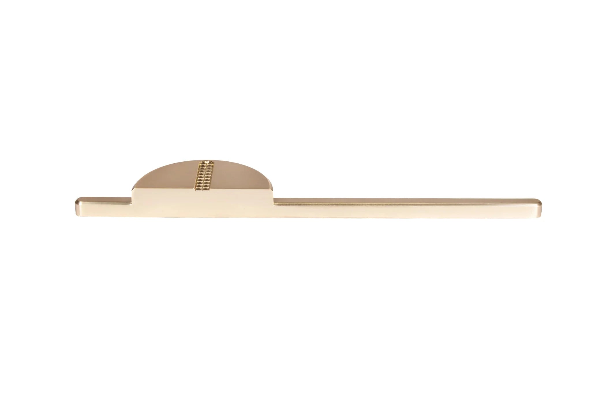 Mantara Noor Handle Z-0037 is a modern zinc handle in brushed gold finish, ideal for kitchen and dresser drawers.
