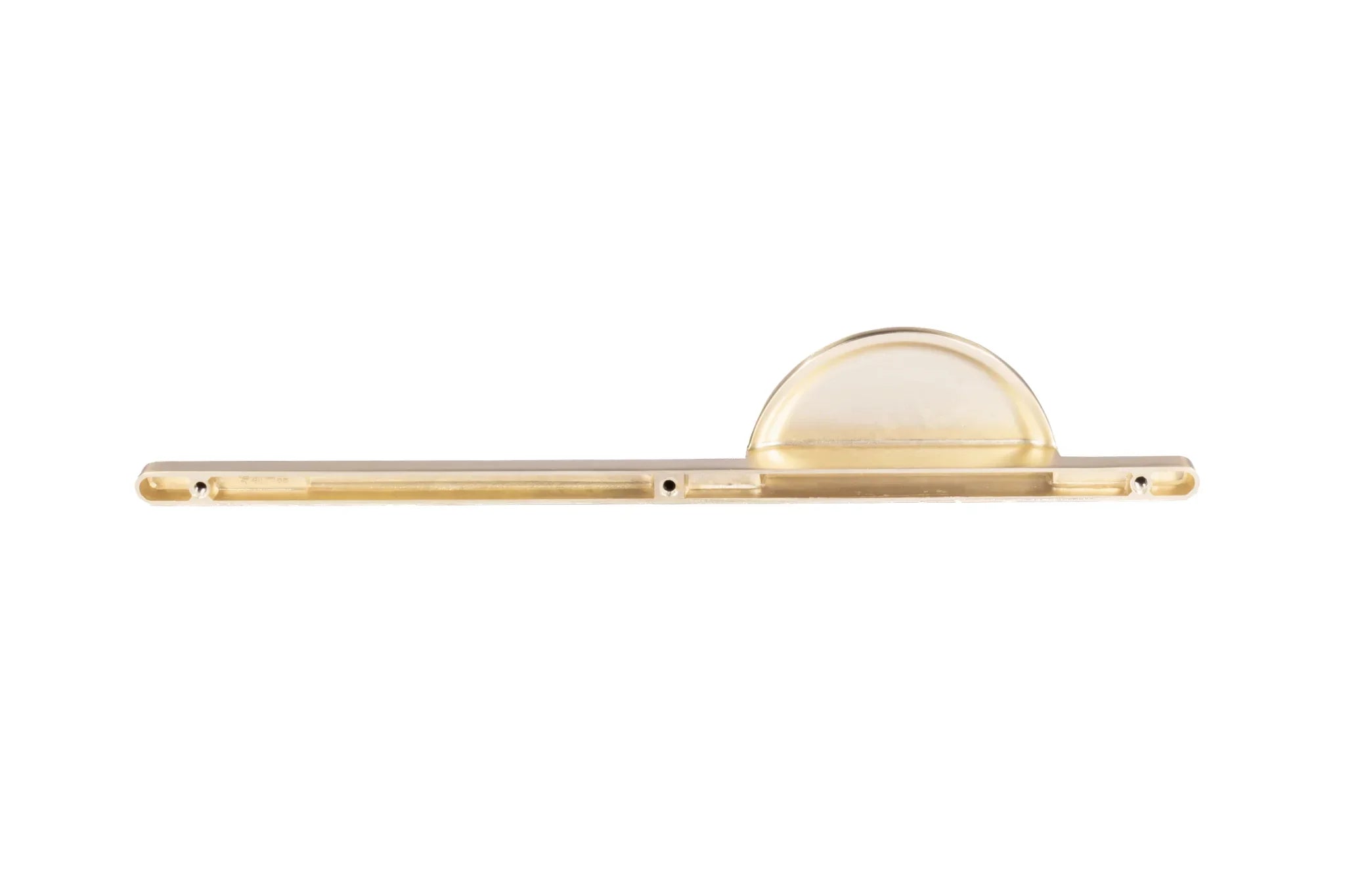 Mantara Noor Handle Z-0037 is a modern zinc handle in brushed gold finish, ideal for kitchen and dresser drawers.