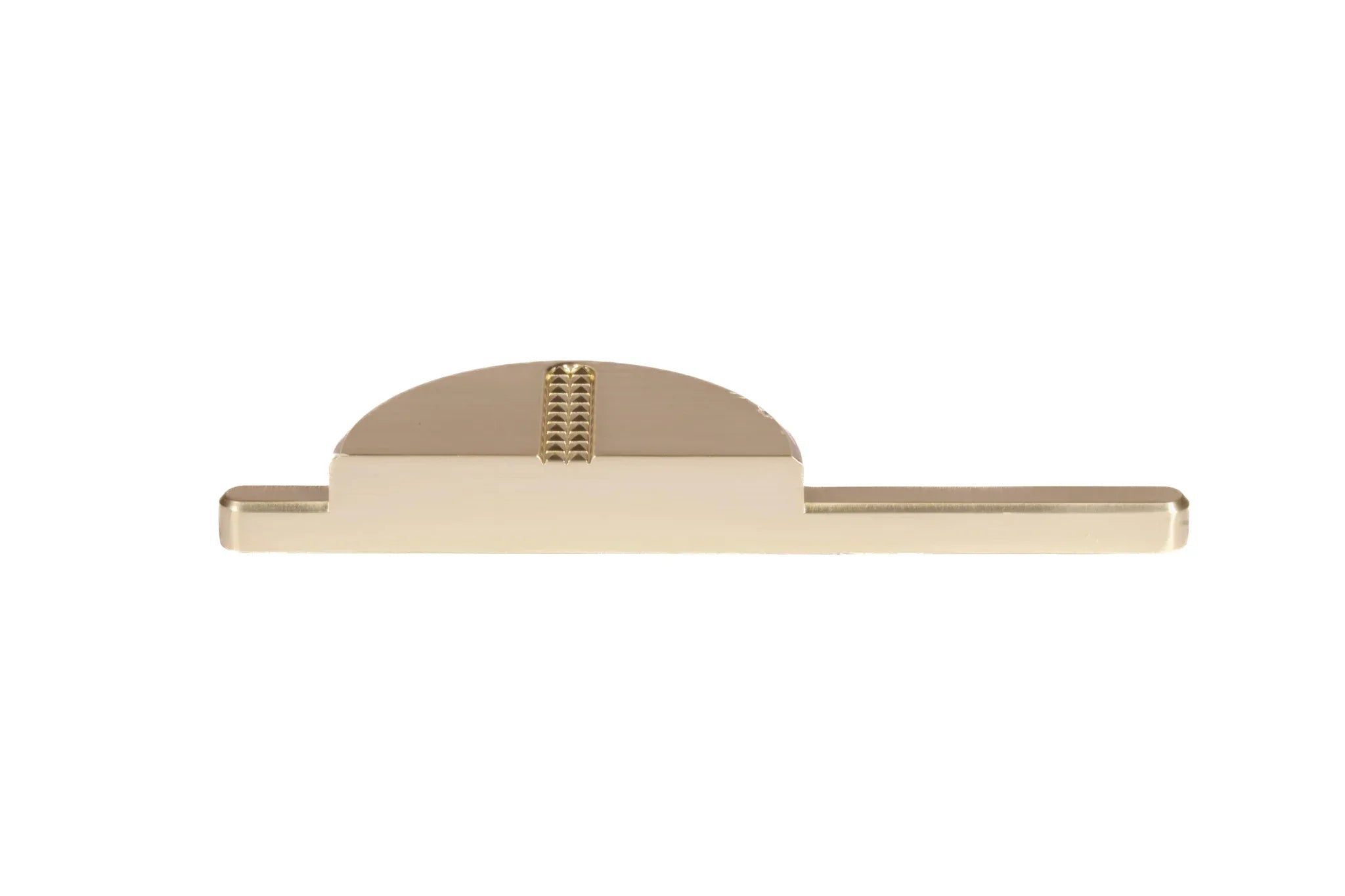 Mantara Noor Handle Z-0037 is a modern zinc handle in brushed gold finish, ideal for kitchen and dresser drawers.