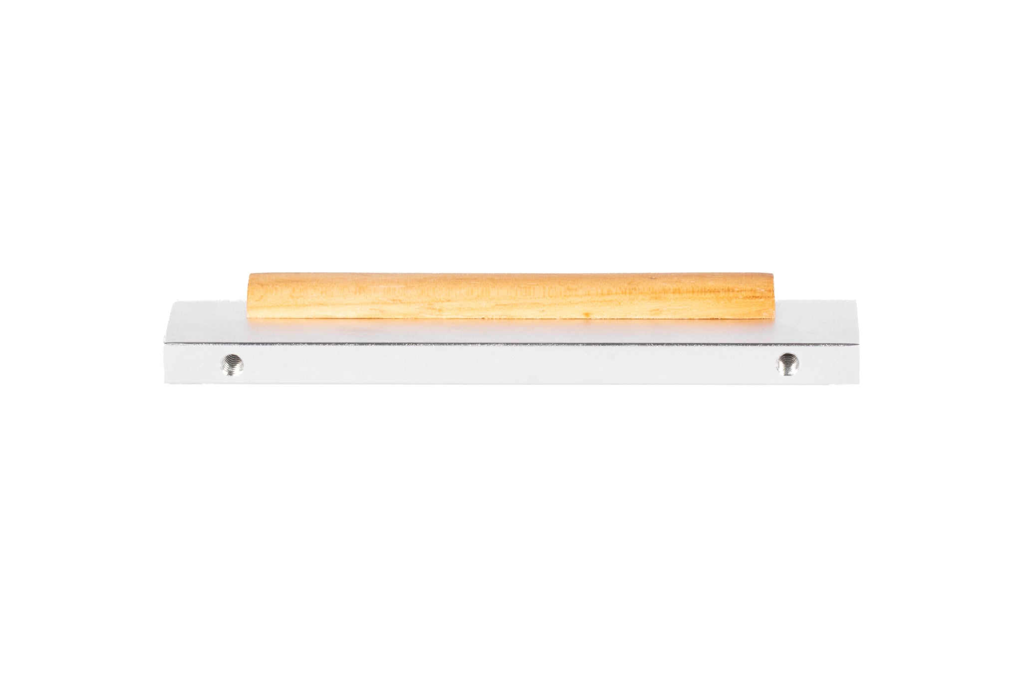 Mantara Oakley Handle W-0033 is a modern zinc alloy and beech wood handle in silver ideal for kitchen and dresser drawers.