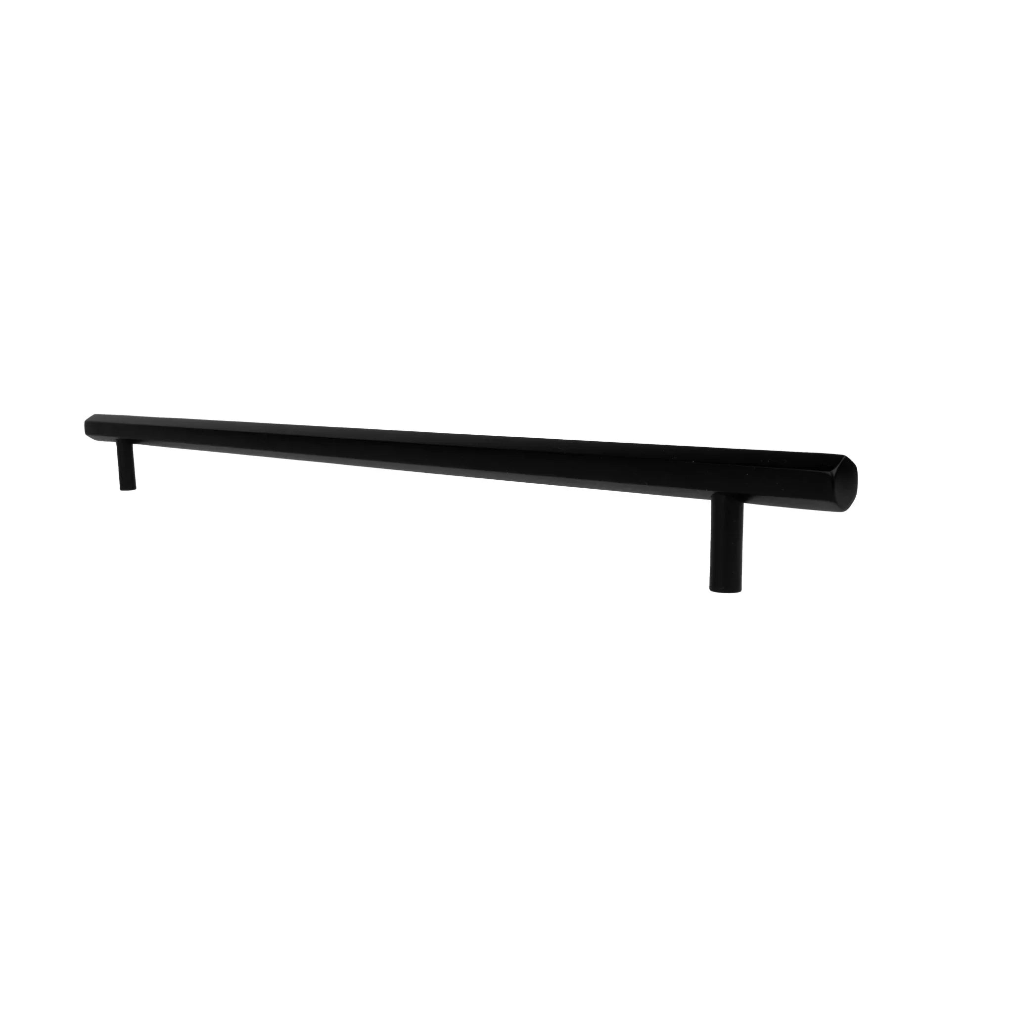 The Mantara B-0052 Oblivion T-Bar Handle is a modern solid brass handle in matte black, gold, and bronze, ideal for cabinets, kitchens, bedrooms, and drawers.