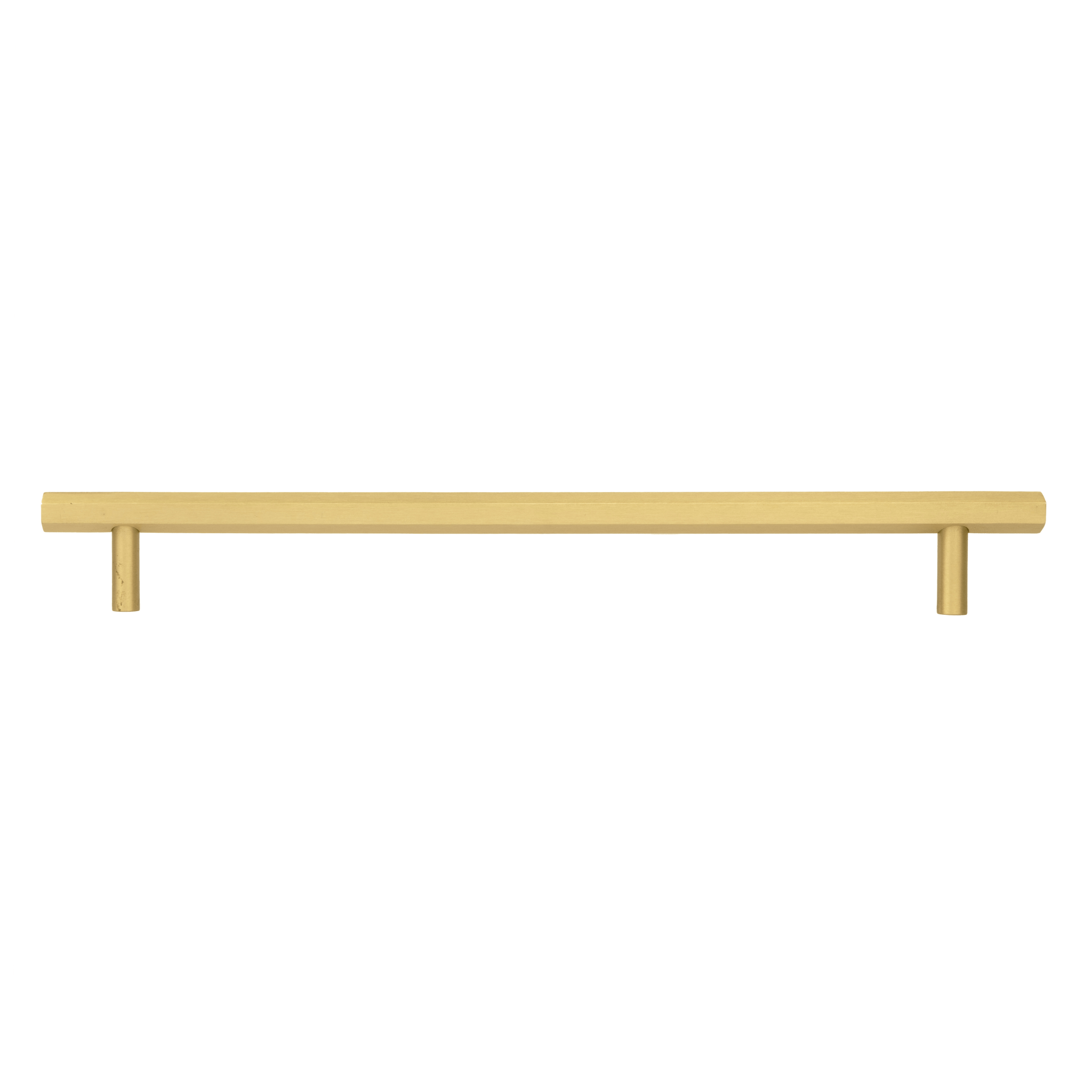 B-0052 Oblivion solid brass cabinet pull handle, polished gold, sizes 140mm & 270mm (CC 96mm & 224mm), for kitchen drawers & wardrobes by Mantara