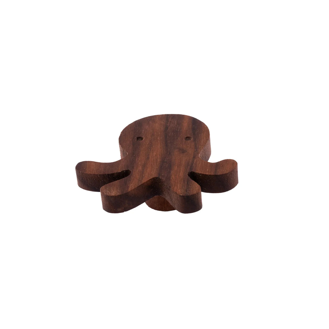 Mantara Octopus Knob W-0024 is a modern walnut a wooden knob/hook, ideal for kids’ rooms, doors, and cabinets.