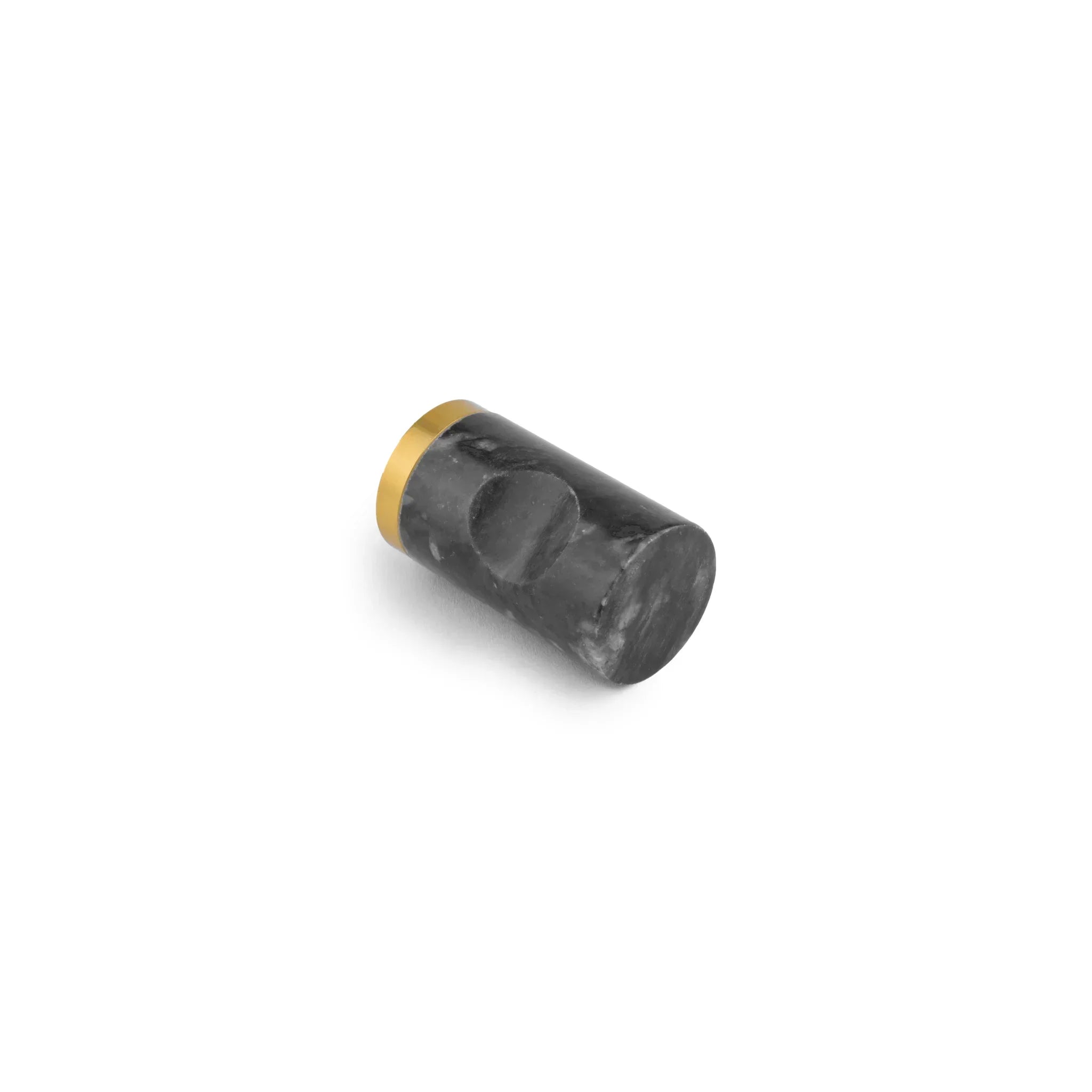 The Mantara M-0008 Onyx Knob is a modern marble and brass knob in black, ideal for doors, cabinets, and furniture.