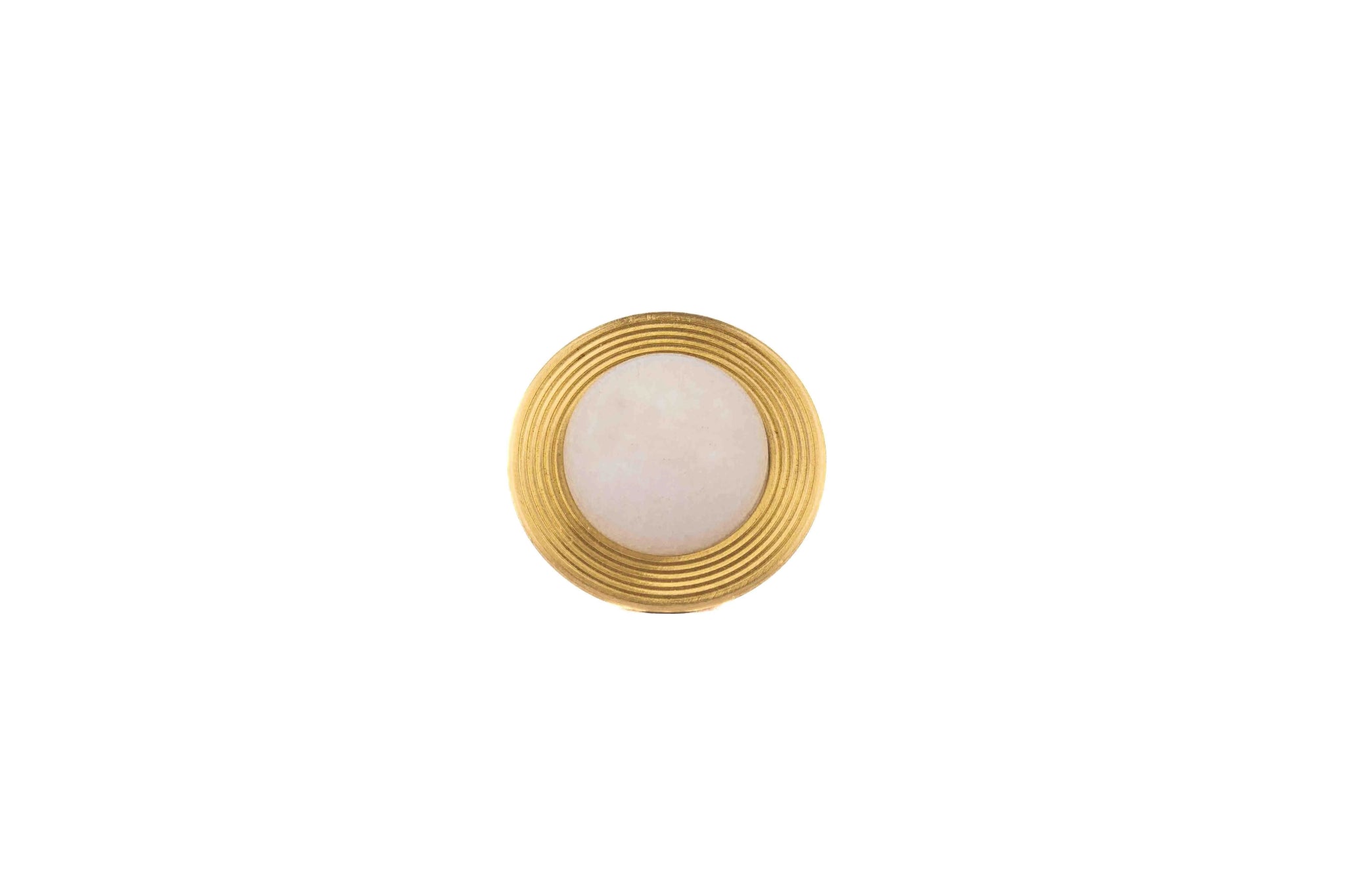The Mantara C-0017 Opalia Knob is a modern crystal and brass knob white, ideal for drawers and cabinets.