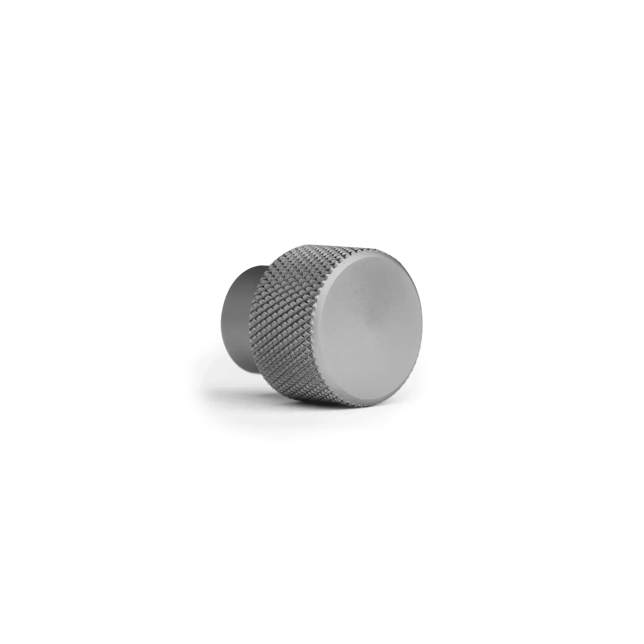 The Mantara AL-0001 Ornate Knurled Knob is a modern aluminum alloy knob in grey matte finish, ideal for doors and cabinets.
