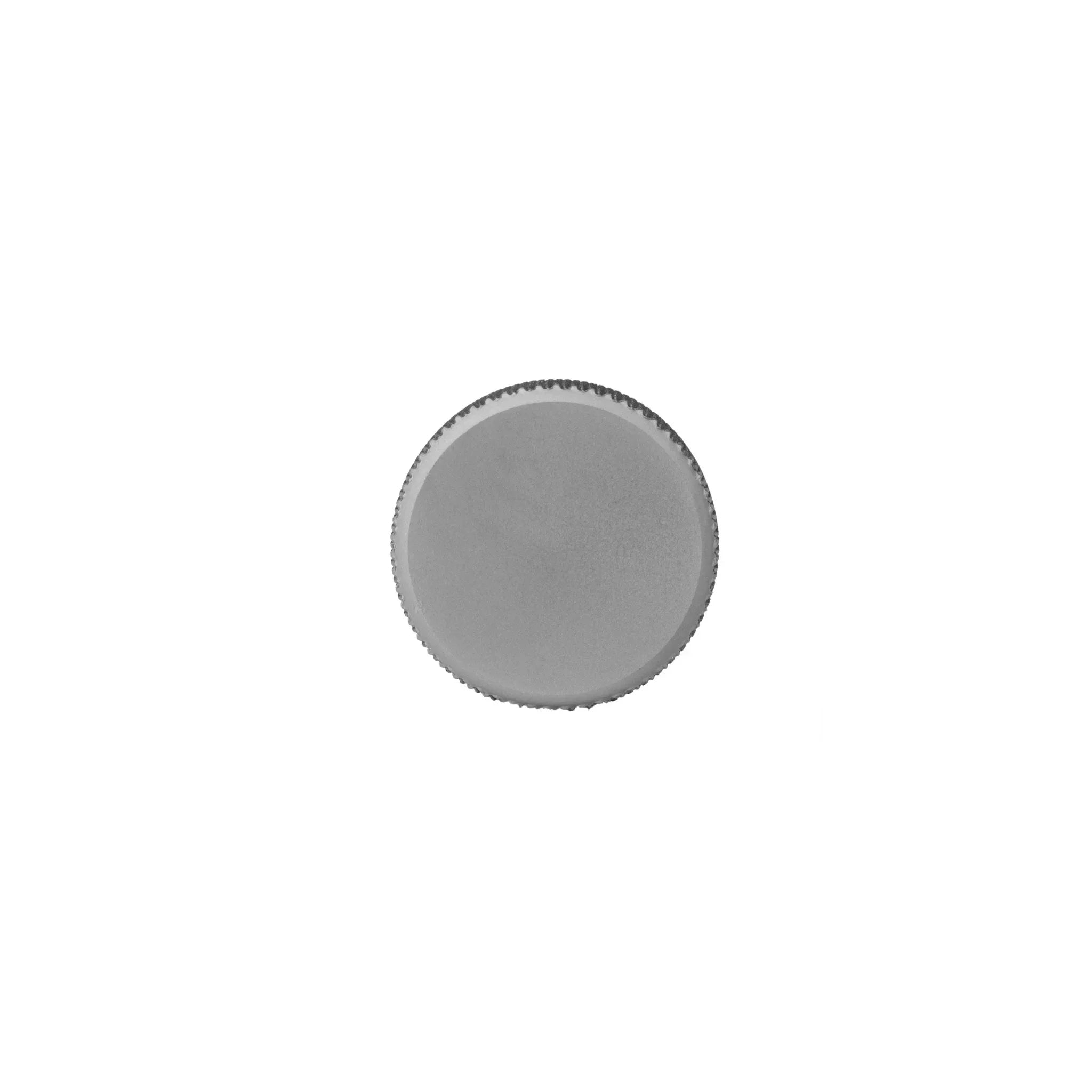 The Mantara AL-0001 Ornate Knurled Knob is a modern aluminum alloy knob in grey matte finish, ideal for doors and cabinets.