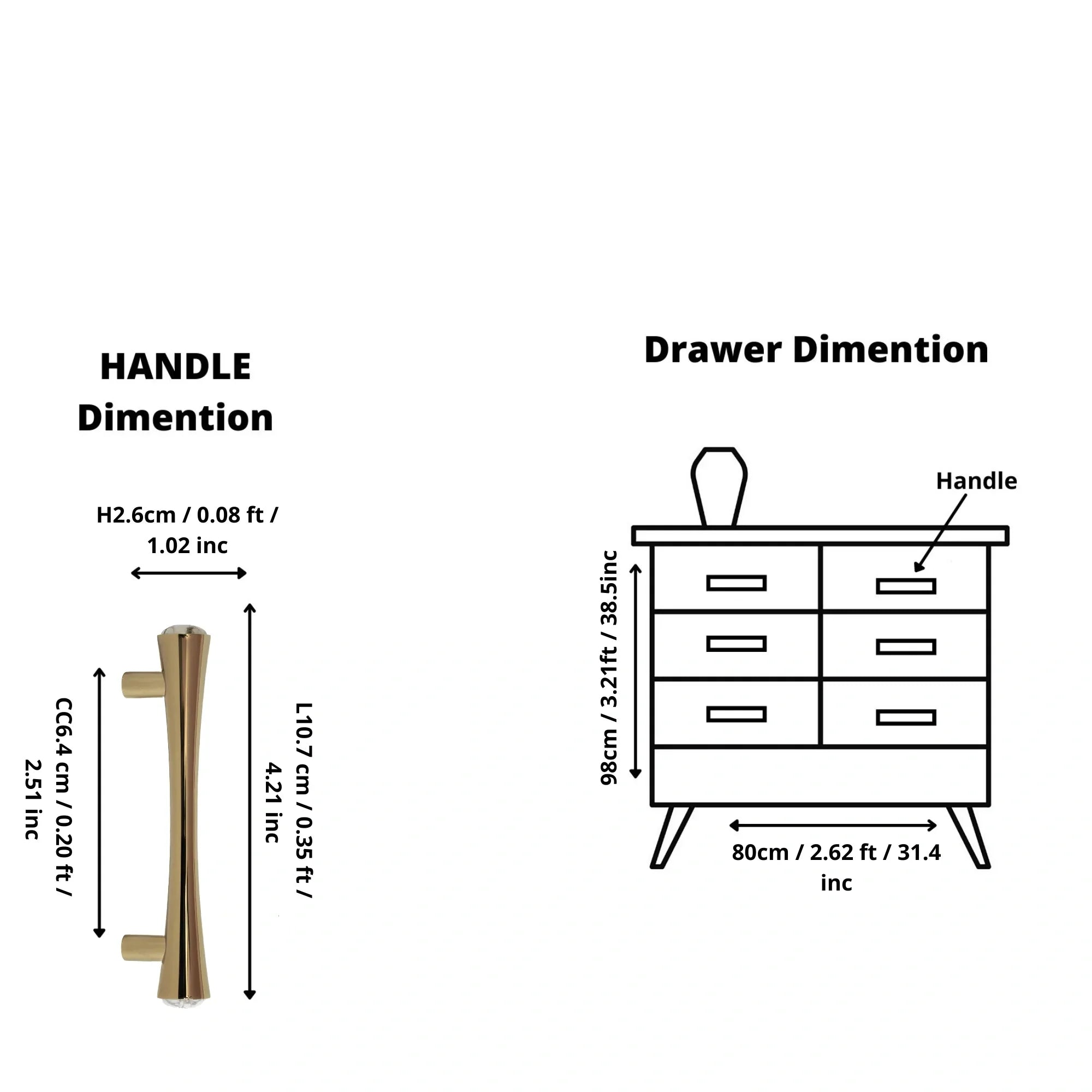 Mantara Palazzo Handle M-0014 is a modern marble & brass handle in gold+white, ideal for kitchen & dresser drawers.