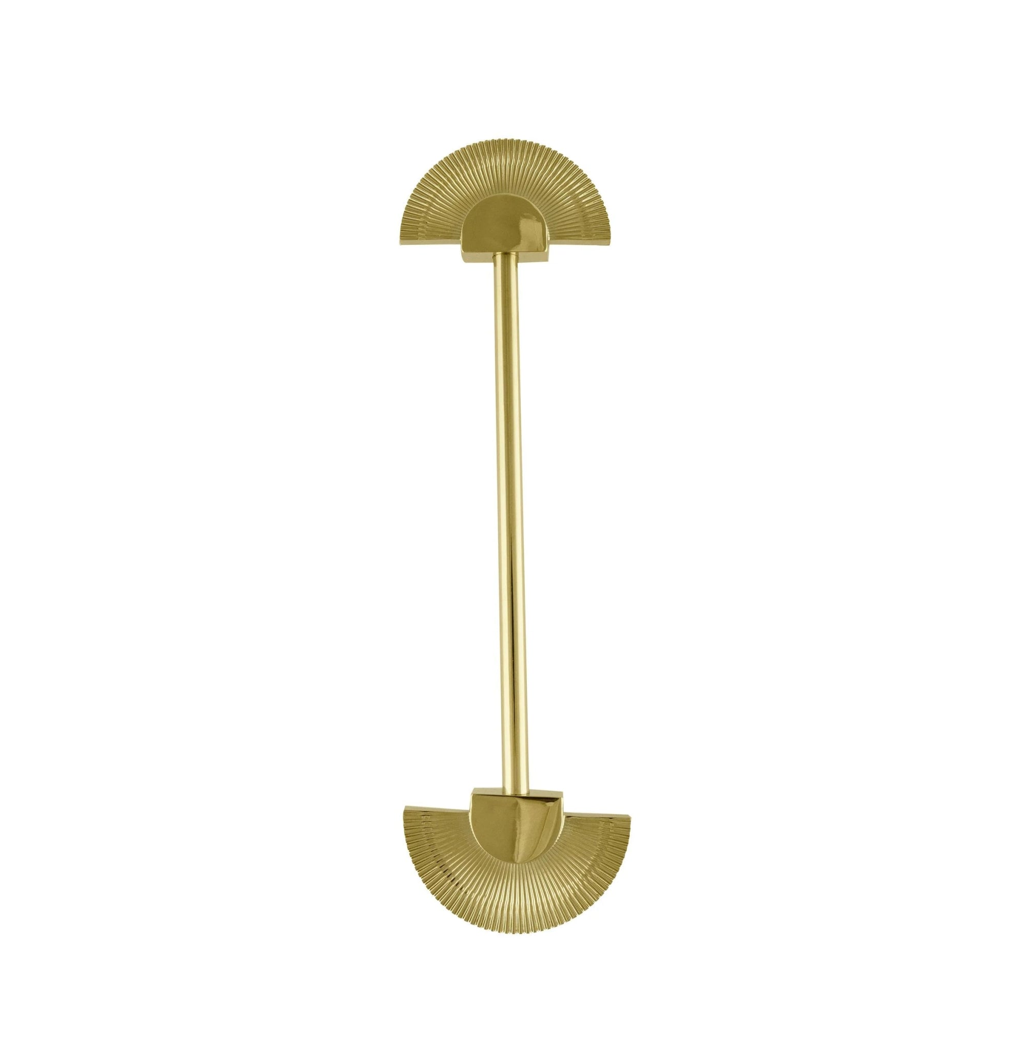 Mantara Palm Knob B-0085 is a modern polished brass knob in gold, perfect for doors, cabinets, and wardrobes.
