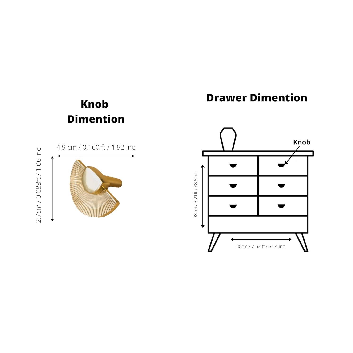 Mantara Palm Knob B-0085 is a modern polished brass knob in gold, perfect for doors, cabinets, and wardrobes.