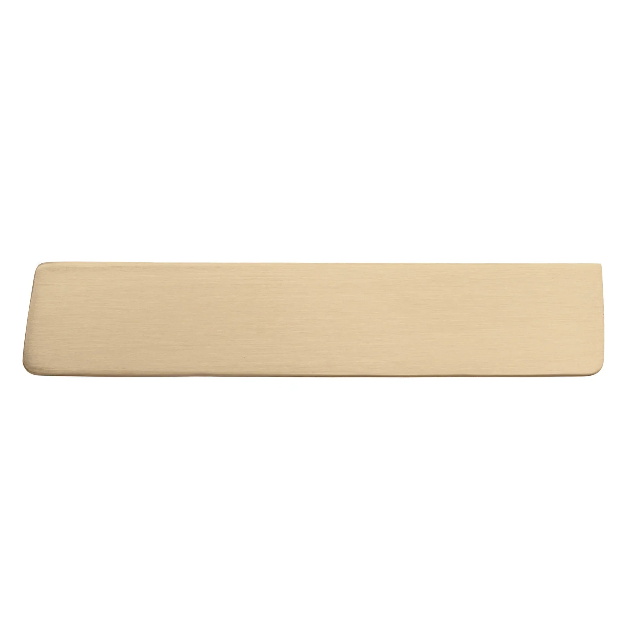 The Mantara B-0050 Panel Handle is a modern polished brass handle in gold, perfect for kitchens, drawers, and bedrooms.
