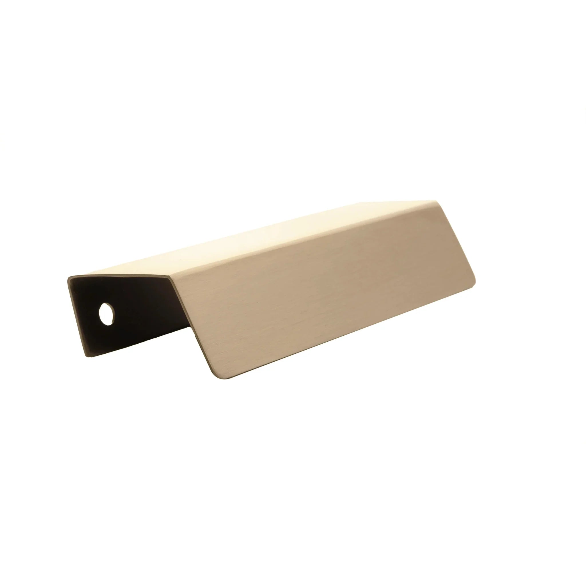 The Mantara B-0050 Panel Handle is a modern polished brass handle in gold, perfect for kitchens, drawers, and bedrooms.