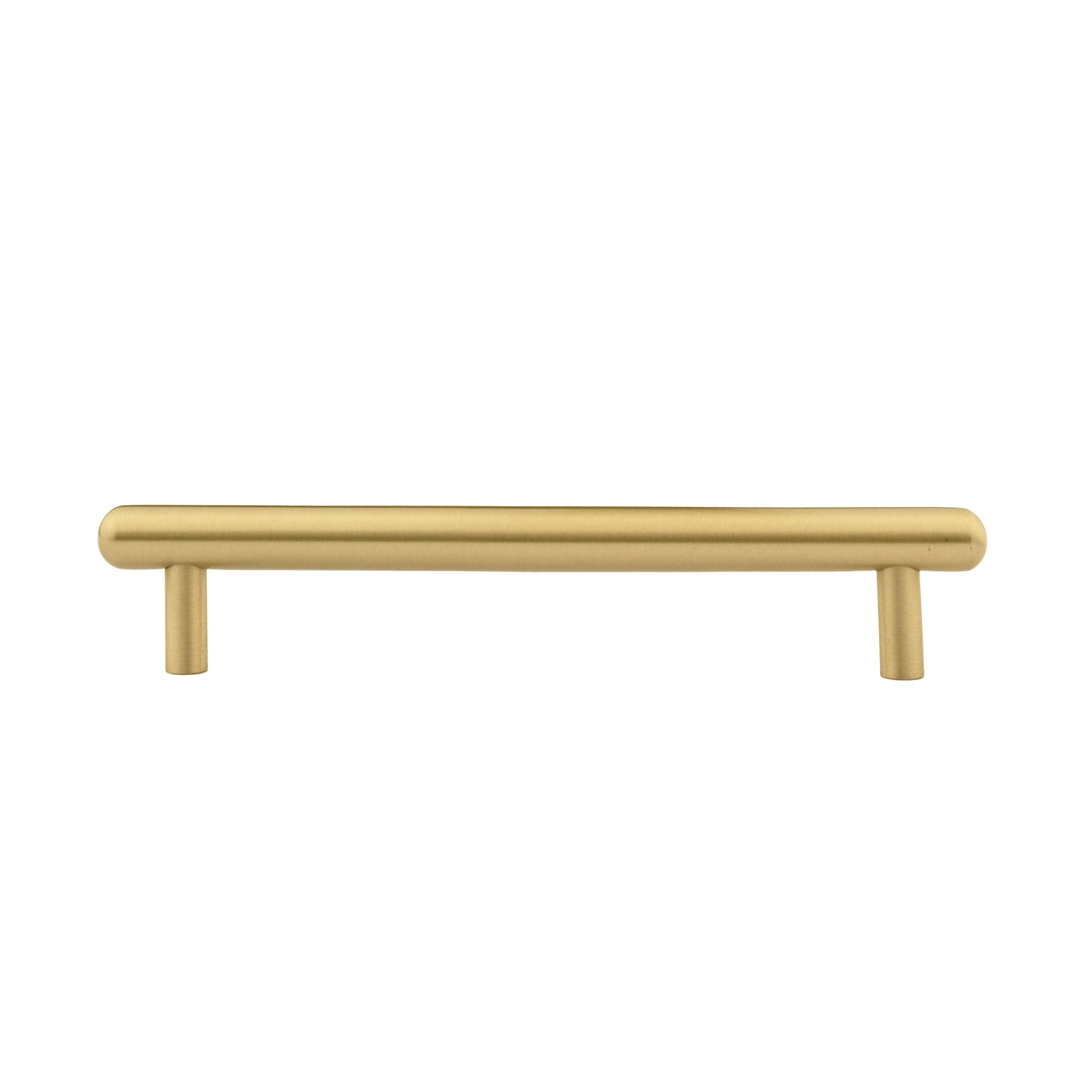 B-0053 Pantheon solid brass cabinet pull handle, matte gold, sizes 35mm, 130mm & 155mm, for kitchen drawers & wardrobes by Mantara